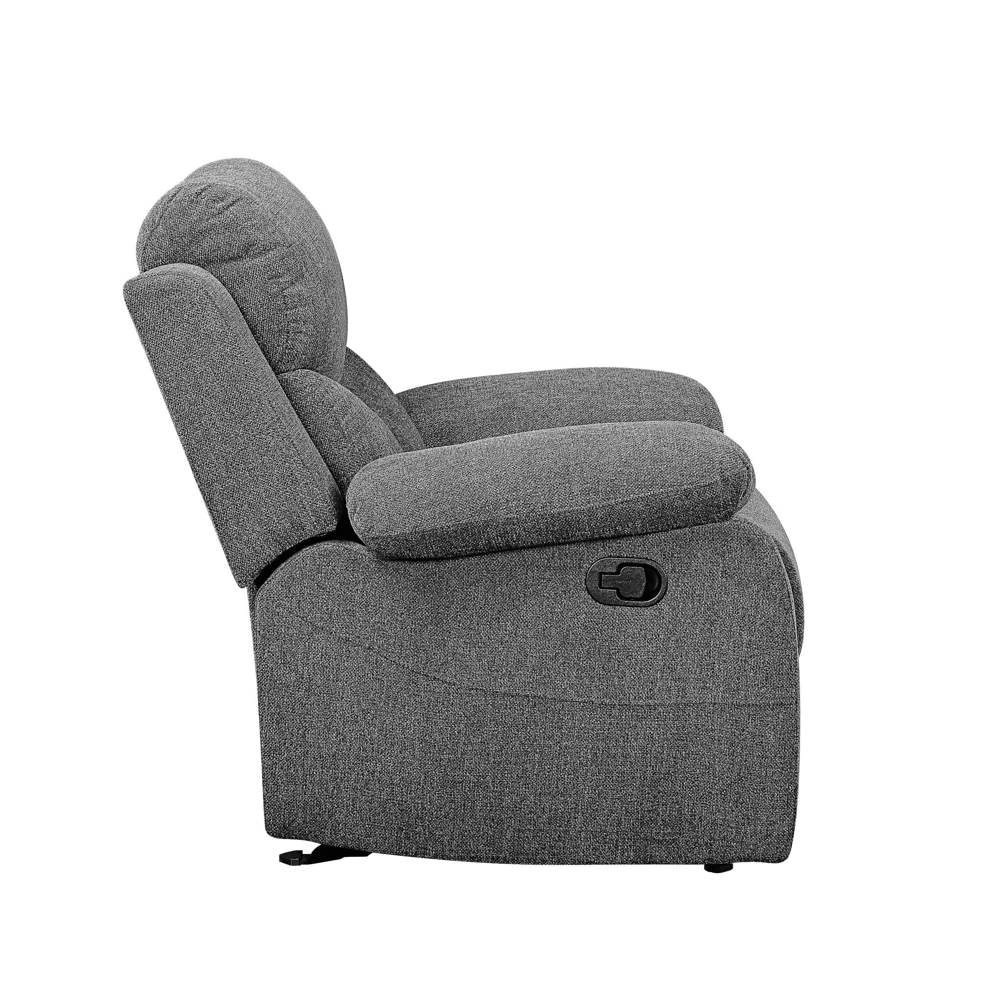 Kalen - Chenille Loveseat With Console - Gray - Best Buy Furniture