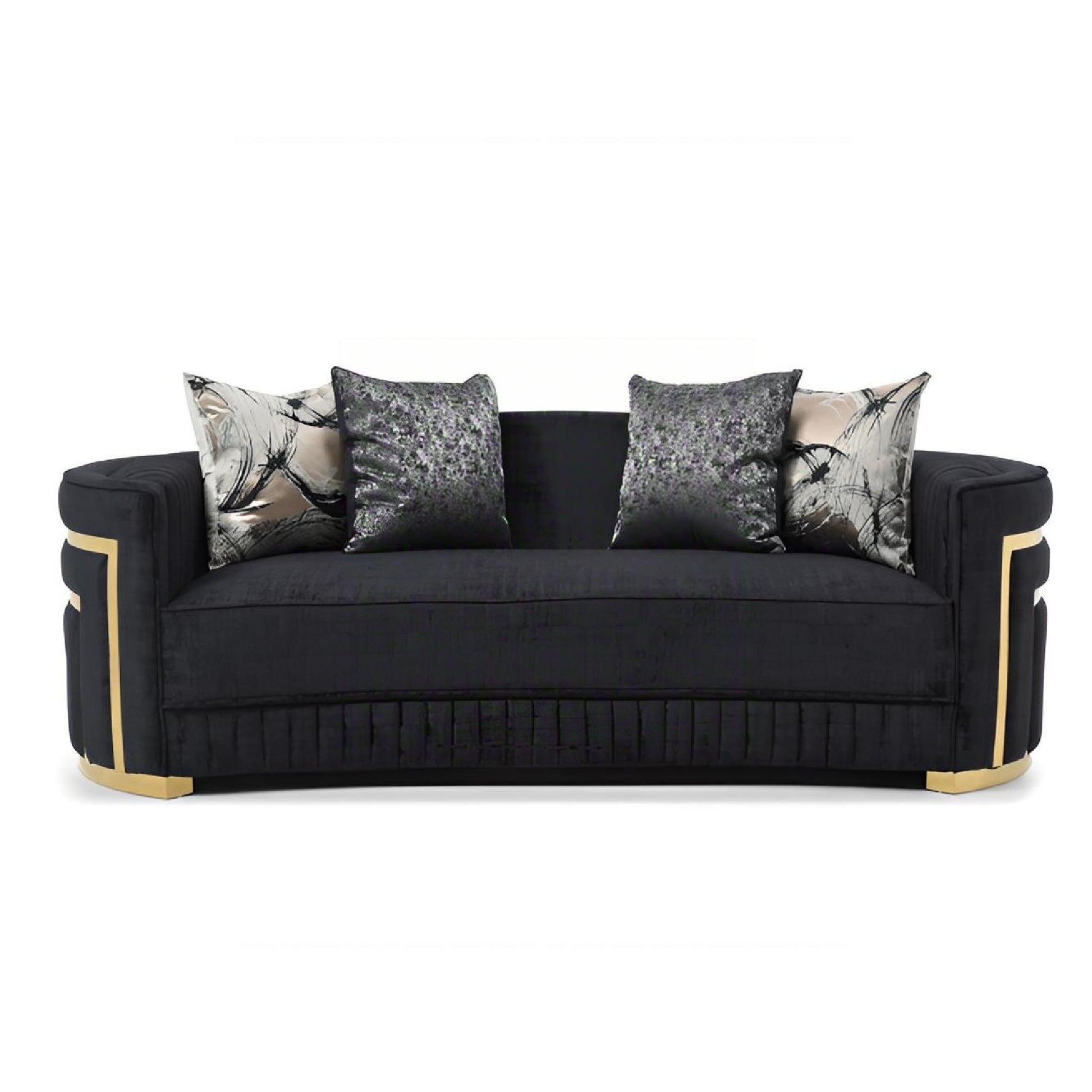 Soledad - Sofa With Upholstery And Hued Accents - Black - Best Buy Furniture