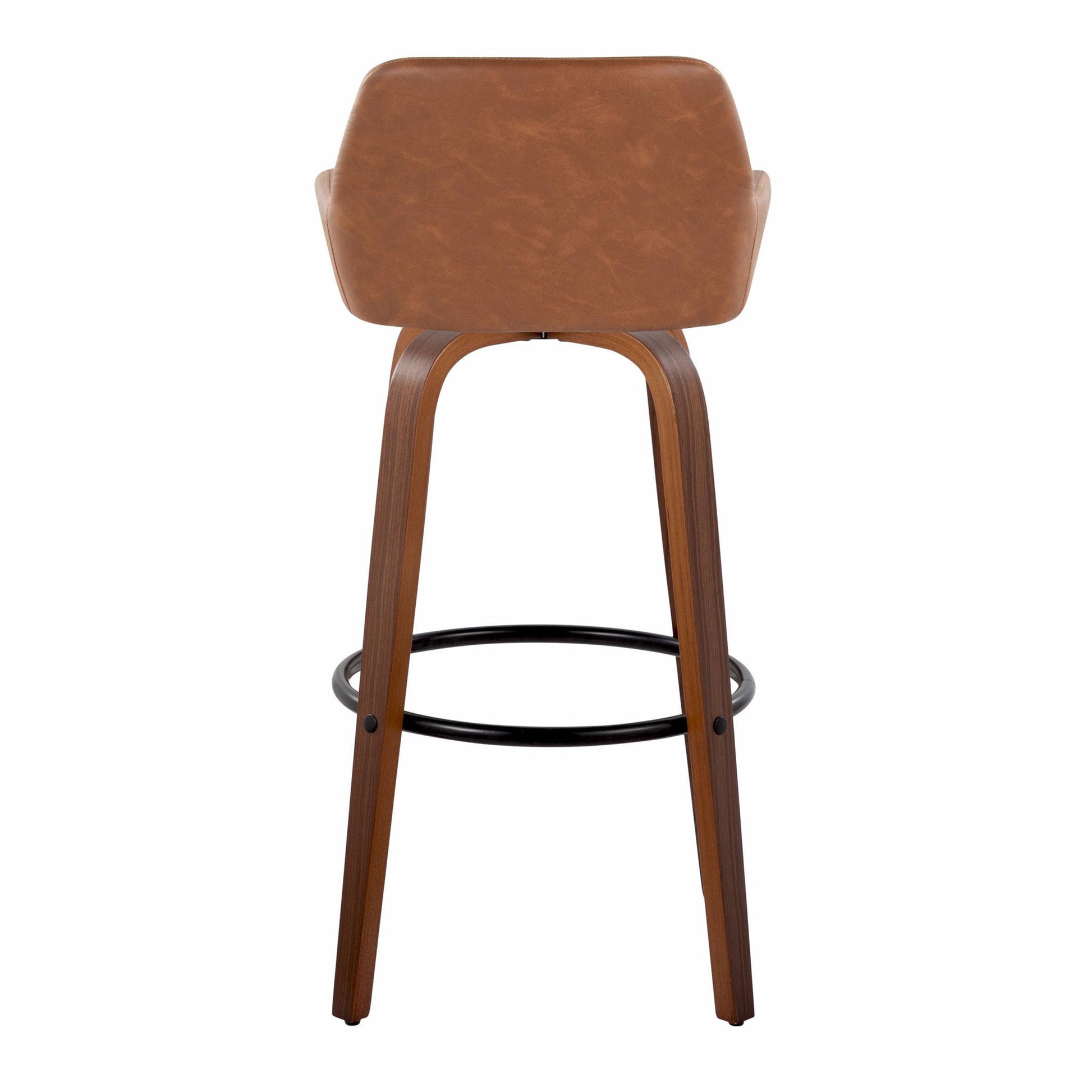 Daniella - Contemporary Fixed Height, Barstool & Swivel And Round Footrest (Set of 2) - Best Buy Furniture