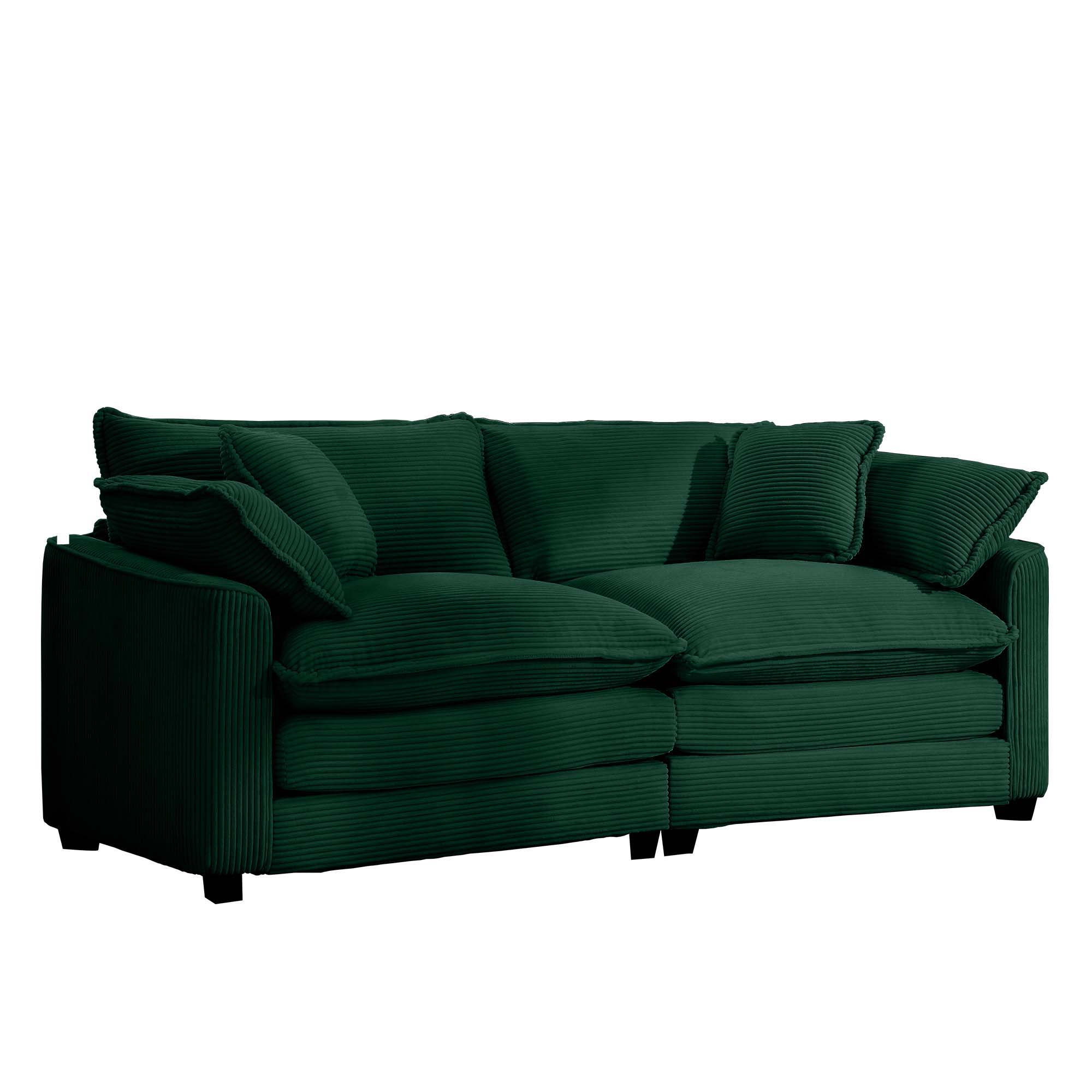 Modern 2 Seater With 4 Pillows, Upholstered Deep Seating Loveseat - Best Buy Furniture