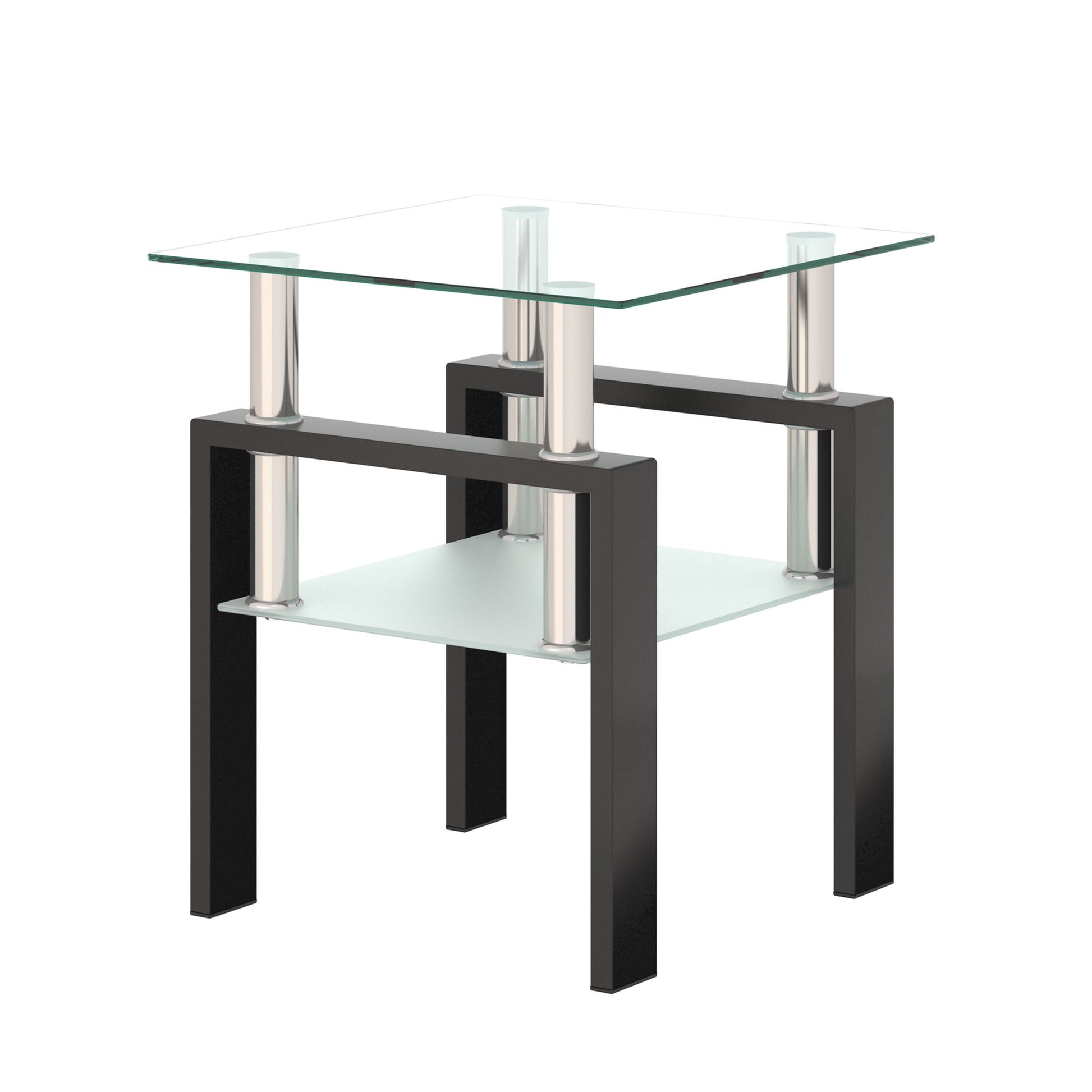 Modern Tempered Glass Tea Table, End Square Table For Living Room - Best Buy Furniture