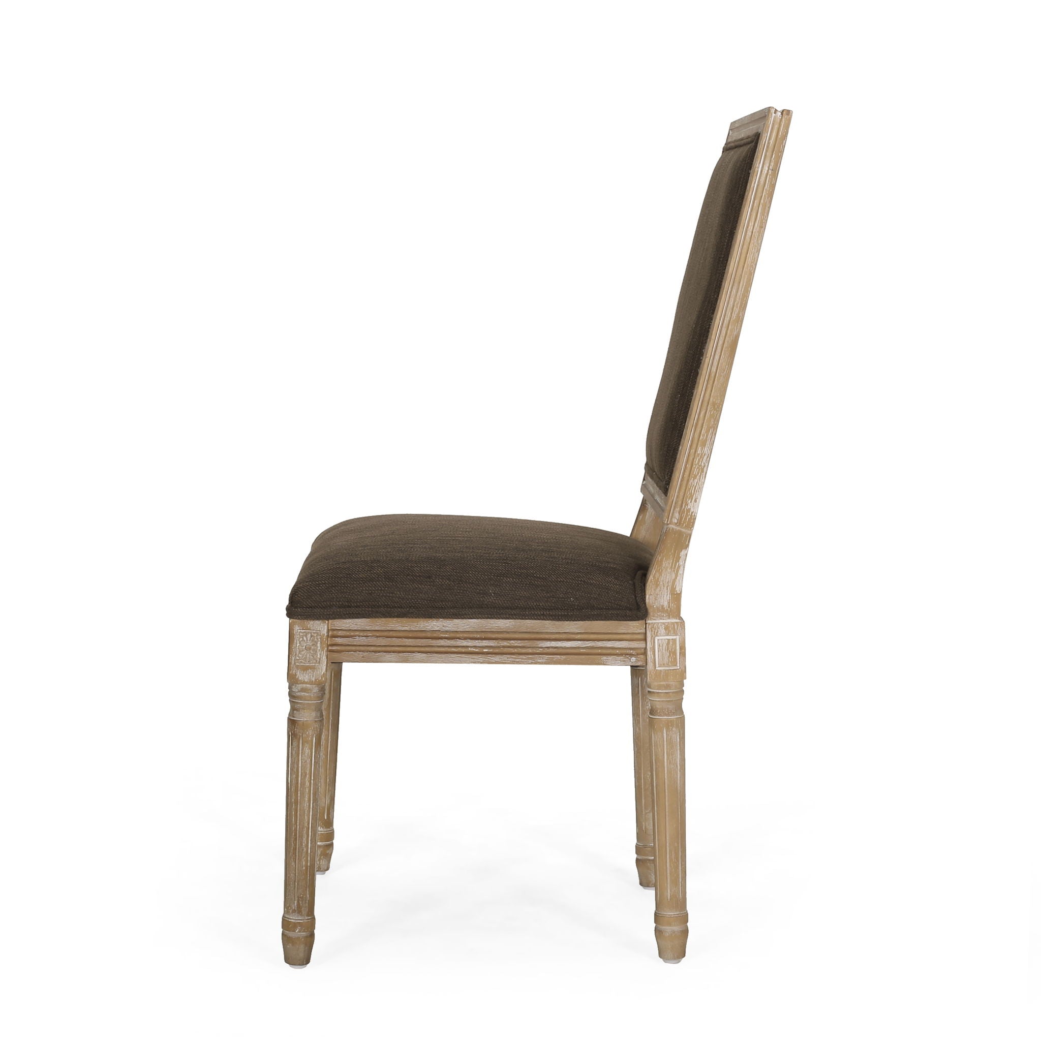 French Country Style Dining Chair With Upholstered Seating And Fluted Legs - Best Buy Furniture
