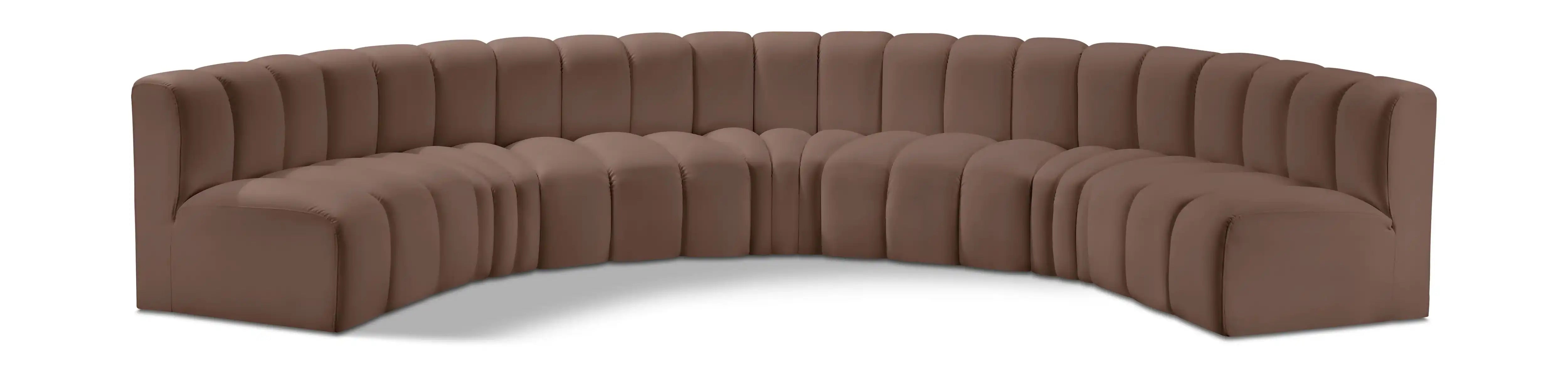 Arc - Faux Leather 7 Piece U-Shaped Modular Sofa - Best Buy Furniture