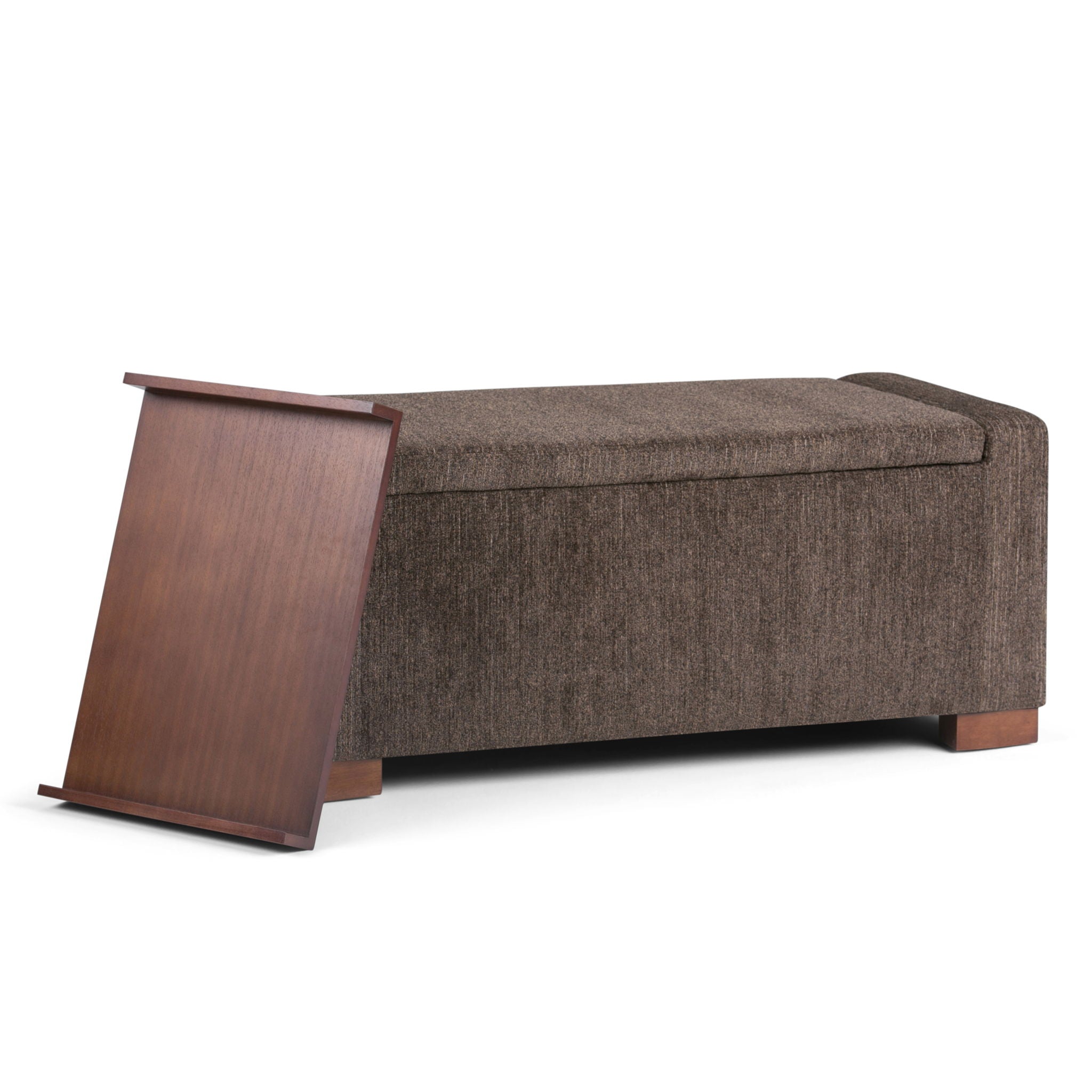 Bretton - Lift Top Storage Ottoman - Deep Umber Brown - Best Buy Furniture