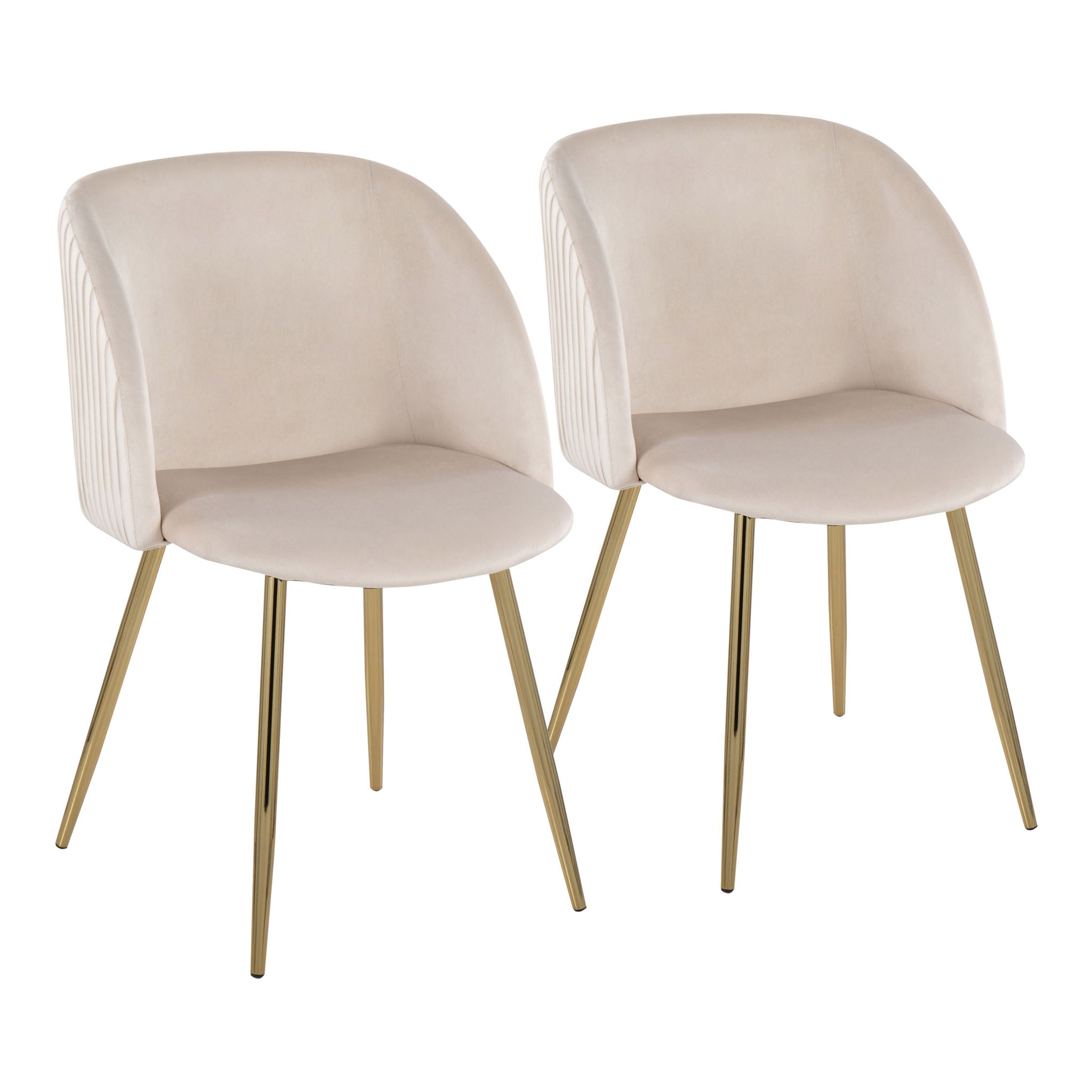 Fran - Pleated Waves Contemporary Chair (Set of 2) - Best Buy Furniture