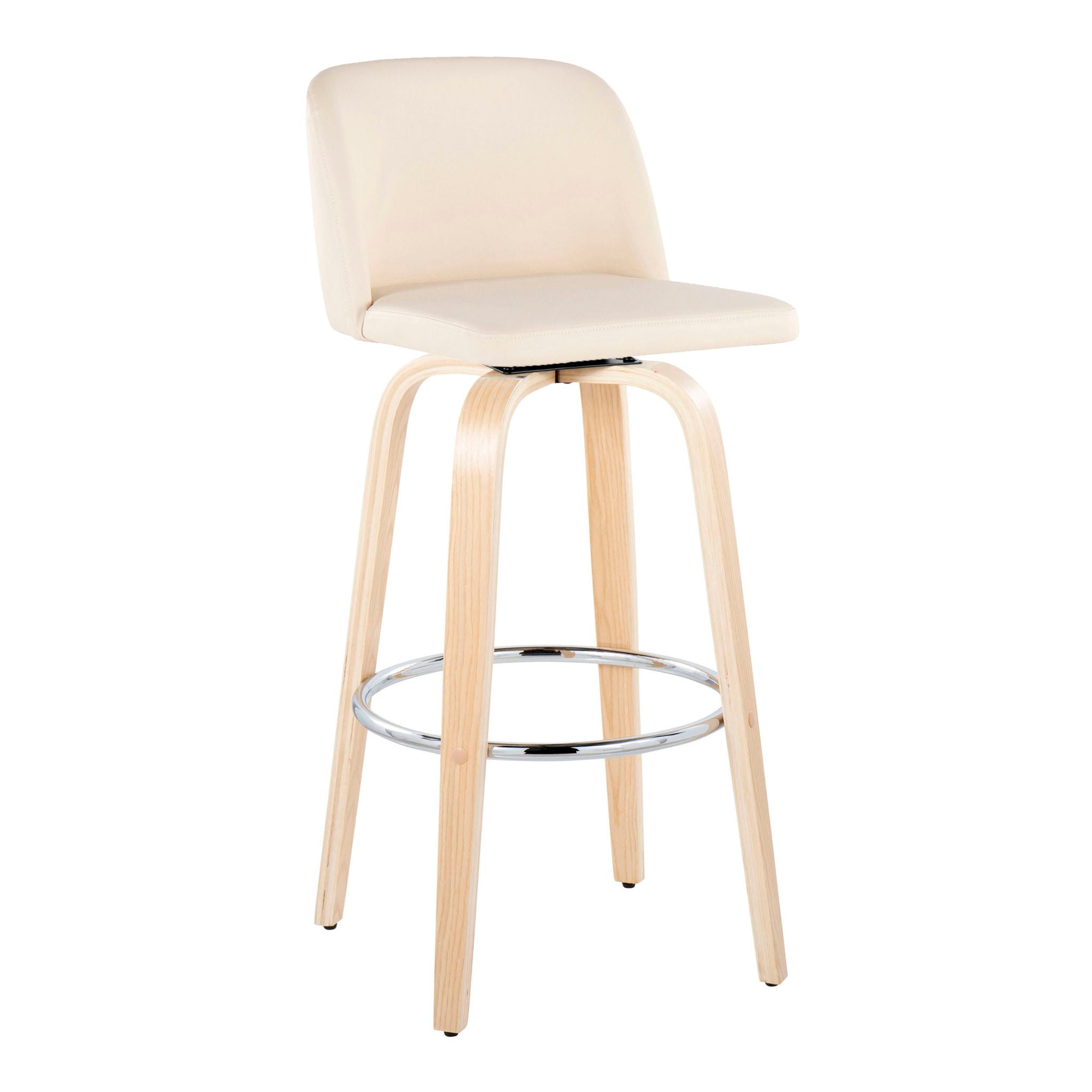Toriano - Contemporary Fixed Height Barstool & Swivel With Round Footrest (Set of 2) - Best Buy Furniture
