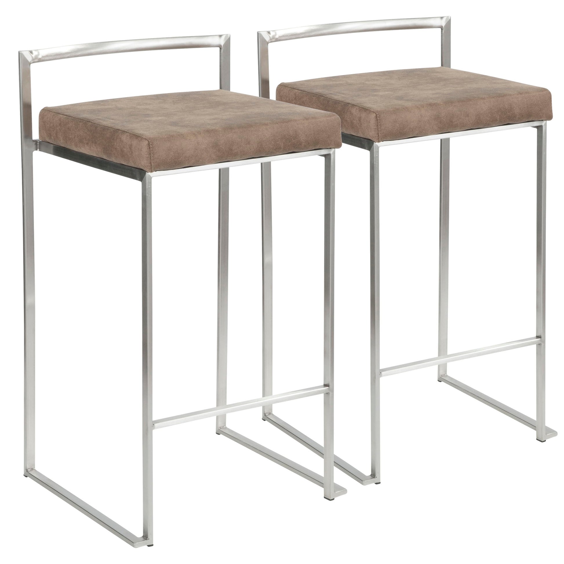 Fuji - Contemporary Elegant Stackable Counter Stool Set - Best Buy Furniture