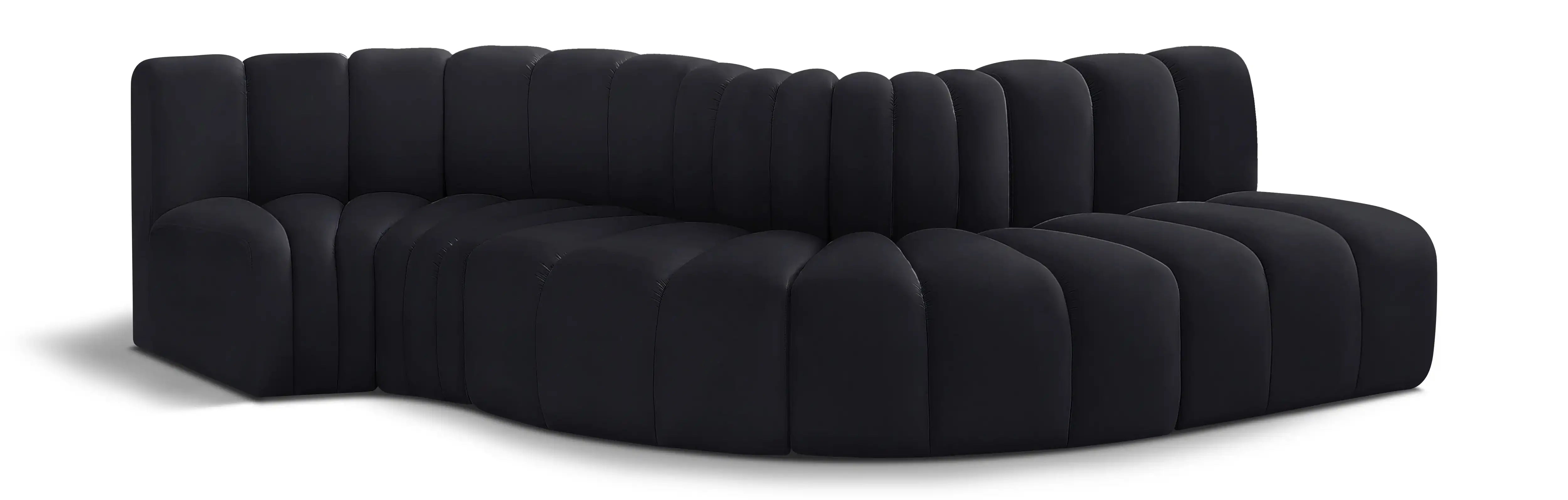 Arc - Velvet 5 Piece Modular Sofa - Best Buy Furniture