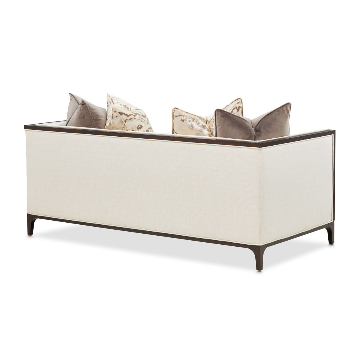Belmont Place - Loveseat - Cream / Espresso - Best Buy Furniture