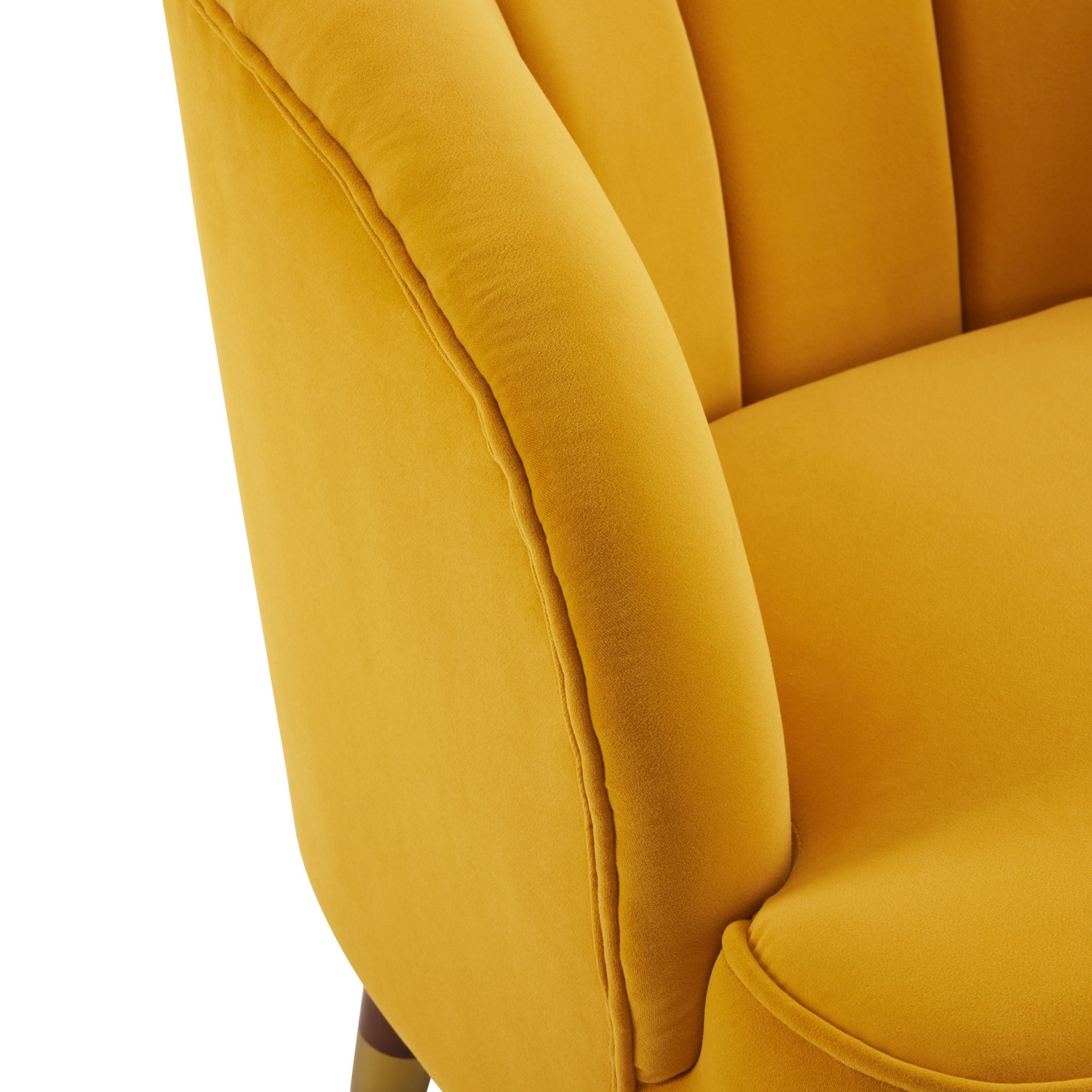 Elegant Upholstered Barrel Accent Chair With Wooden Legs - Best Buy Furniture