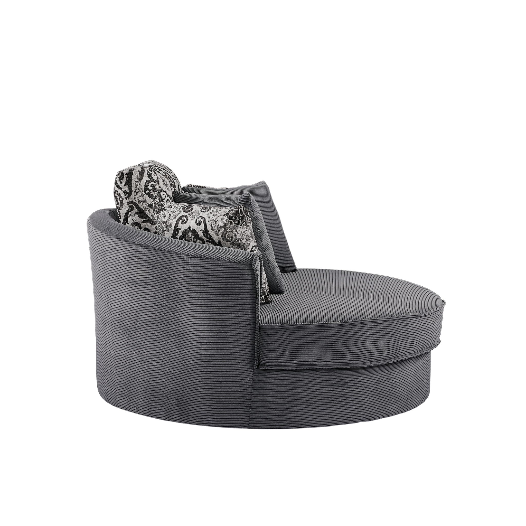 Swivel Accent Barrel Chair With 5 Movable Pillow 360 Degree Swivel Round Sofa Chair For Living Room, Bedroom, Hotel - Best Buy Furniture