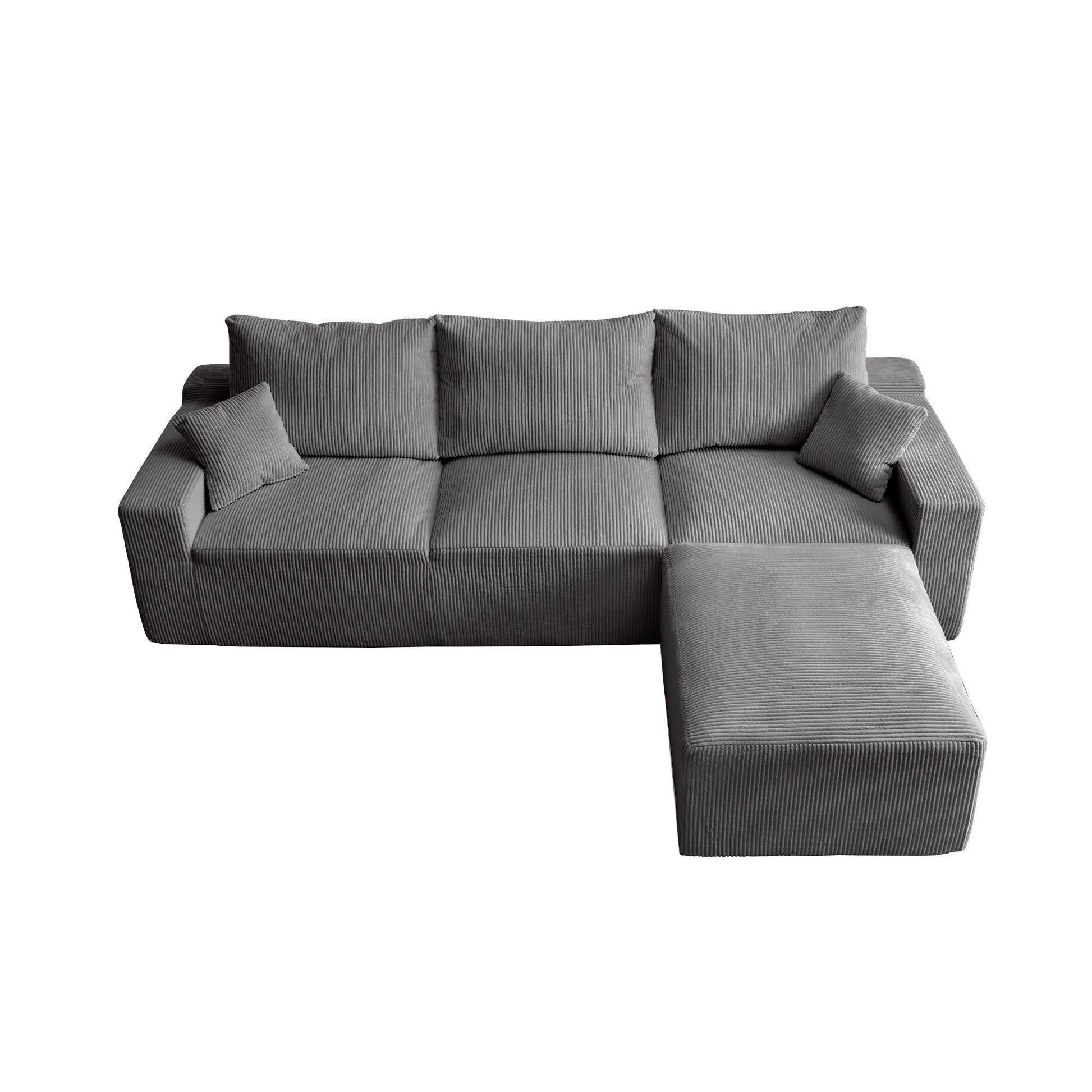 L Shaped Sectional Sofa, Full Compression 3 Seater Cloud Couch With Chaise - Best Buy Furniture