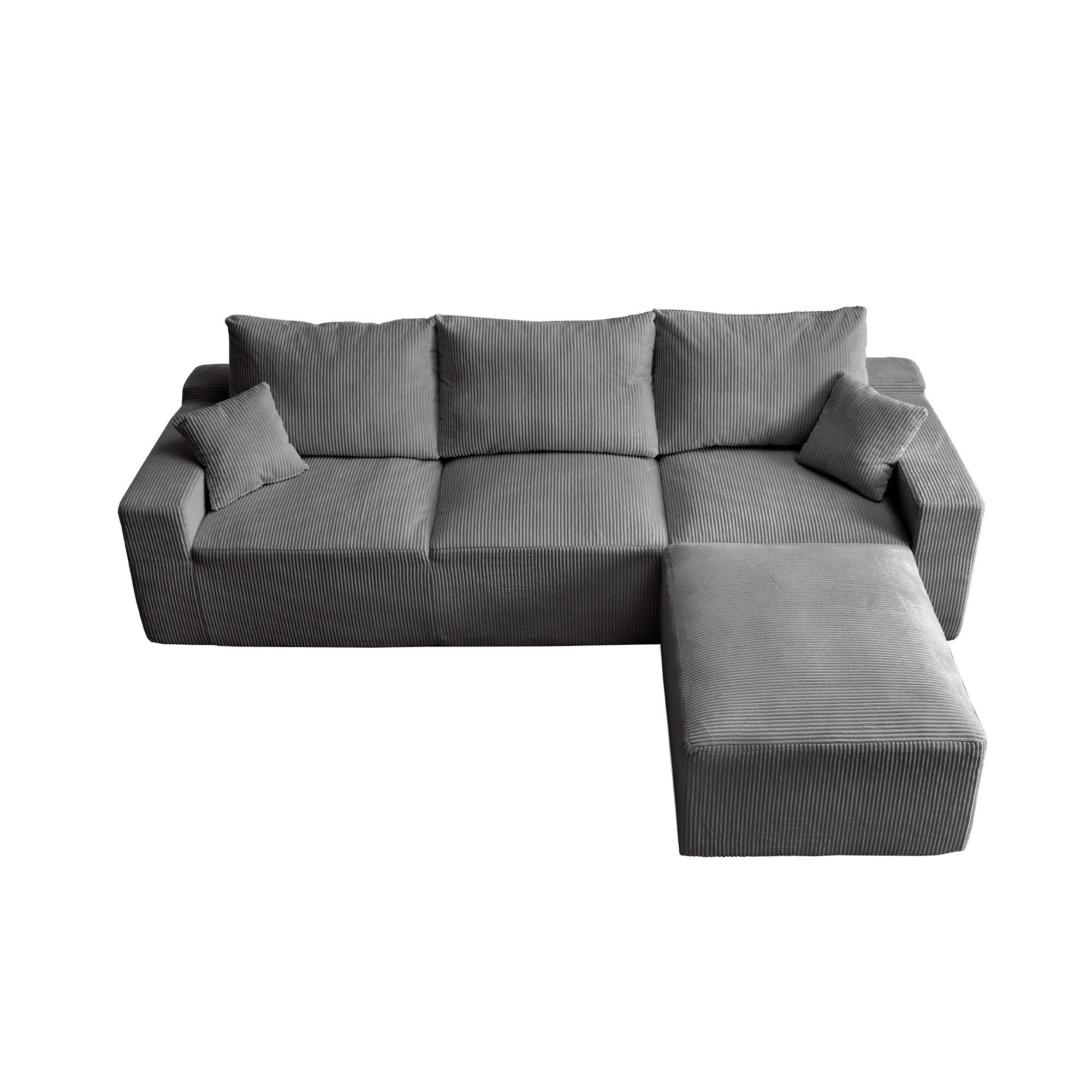 L Shaped Sectional Sofa, Full Compression 3 Seater Cloud Couch With Chaise - Best Buy Furniture