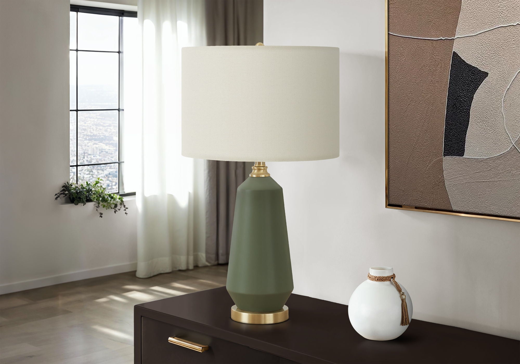 Lighting, Table Lamp, Green Ceramic, Contemporary - Green - Best Buy Furniture