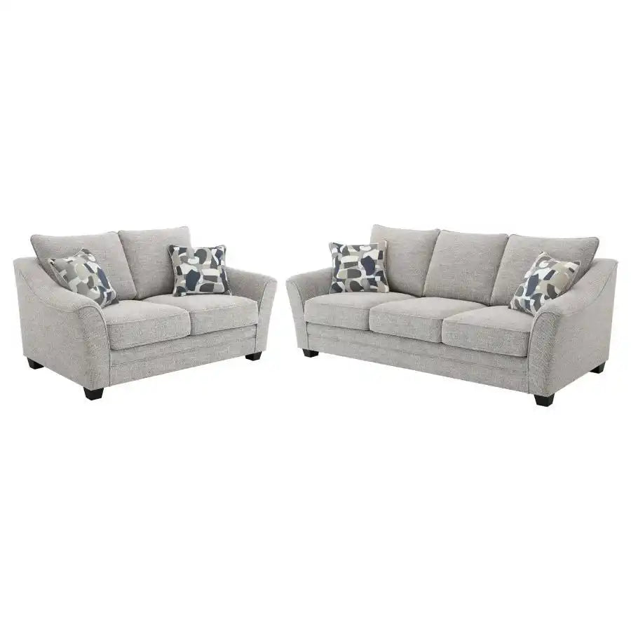 Tomkins - Boucle Upholstered Sofa Set - Best Buy Furniture