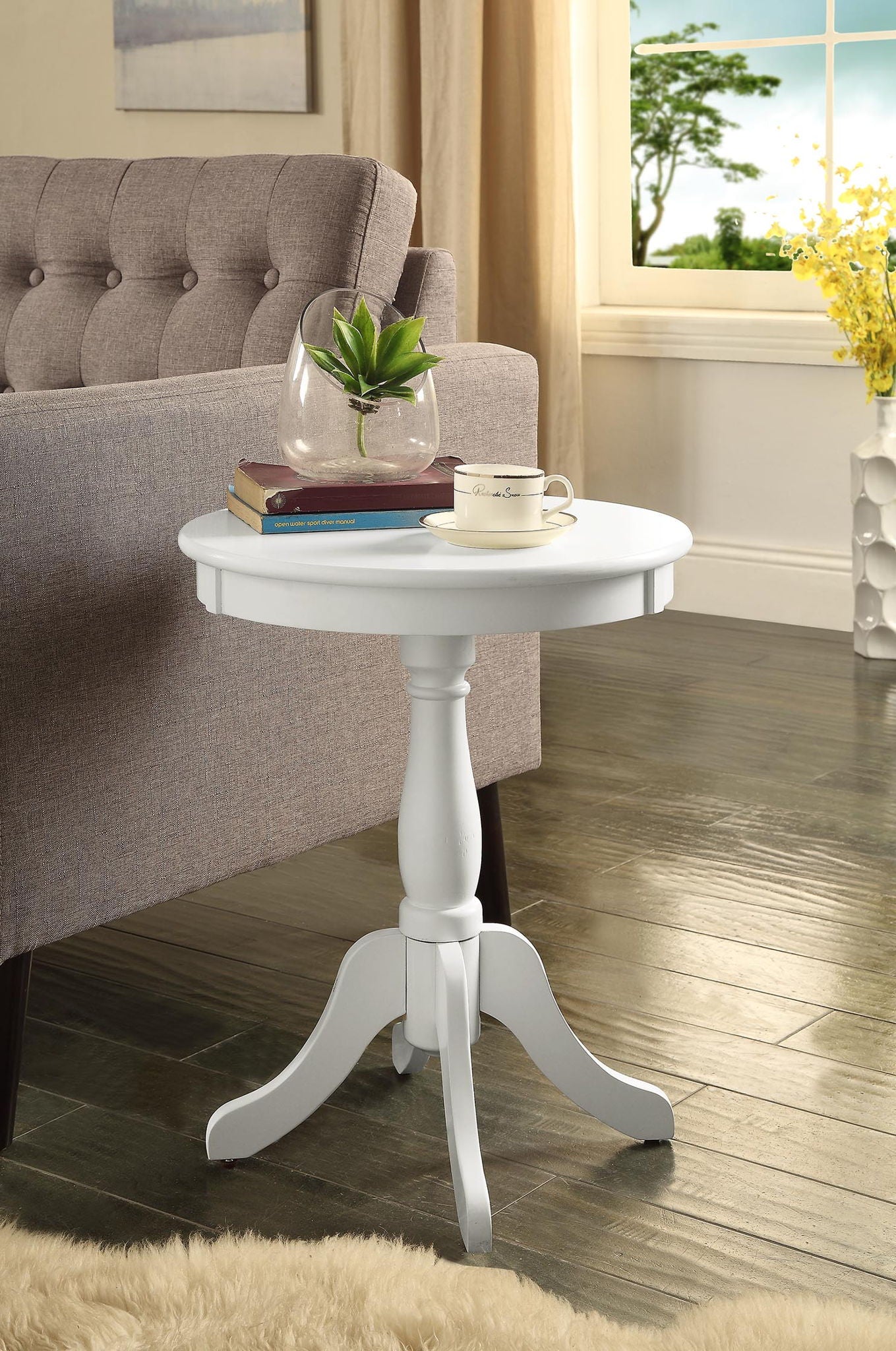 Alger - Accent Table - White - Best Buy Furniture