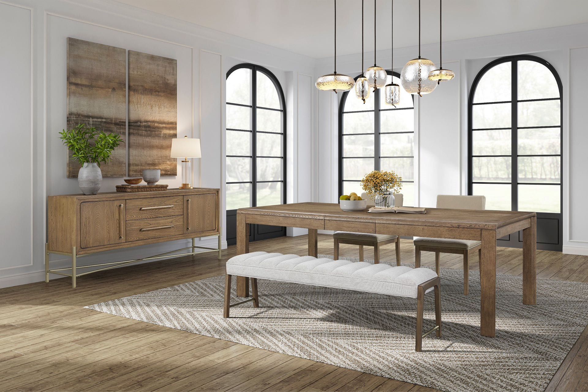 Dining Table With Leaf - Light Brown - Best Buy Furniture
