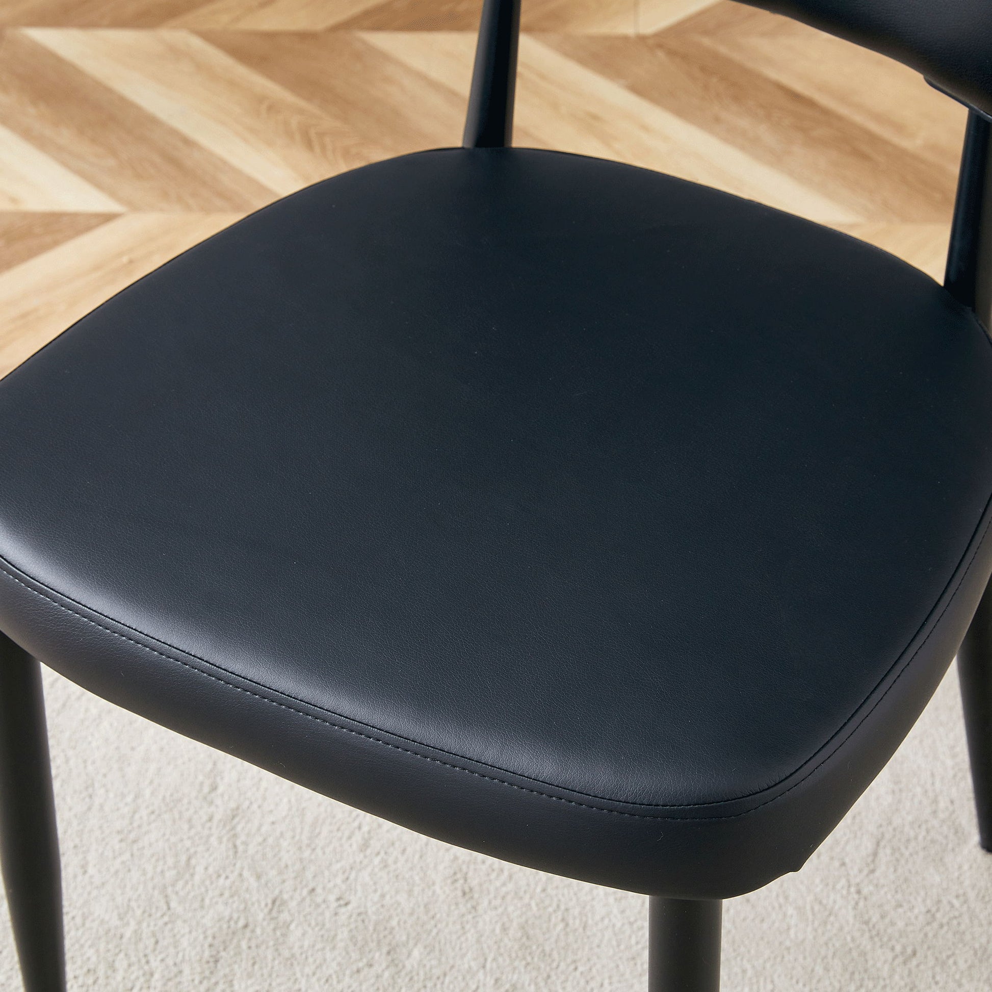 Minimalist Ergonomic Dining Chair With Curved Backres (Set of 4) - Best Buy Furniture