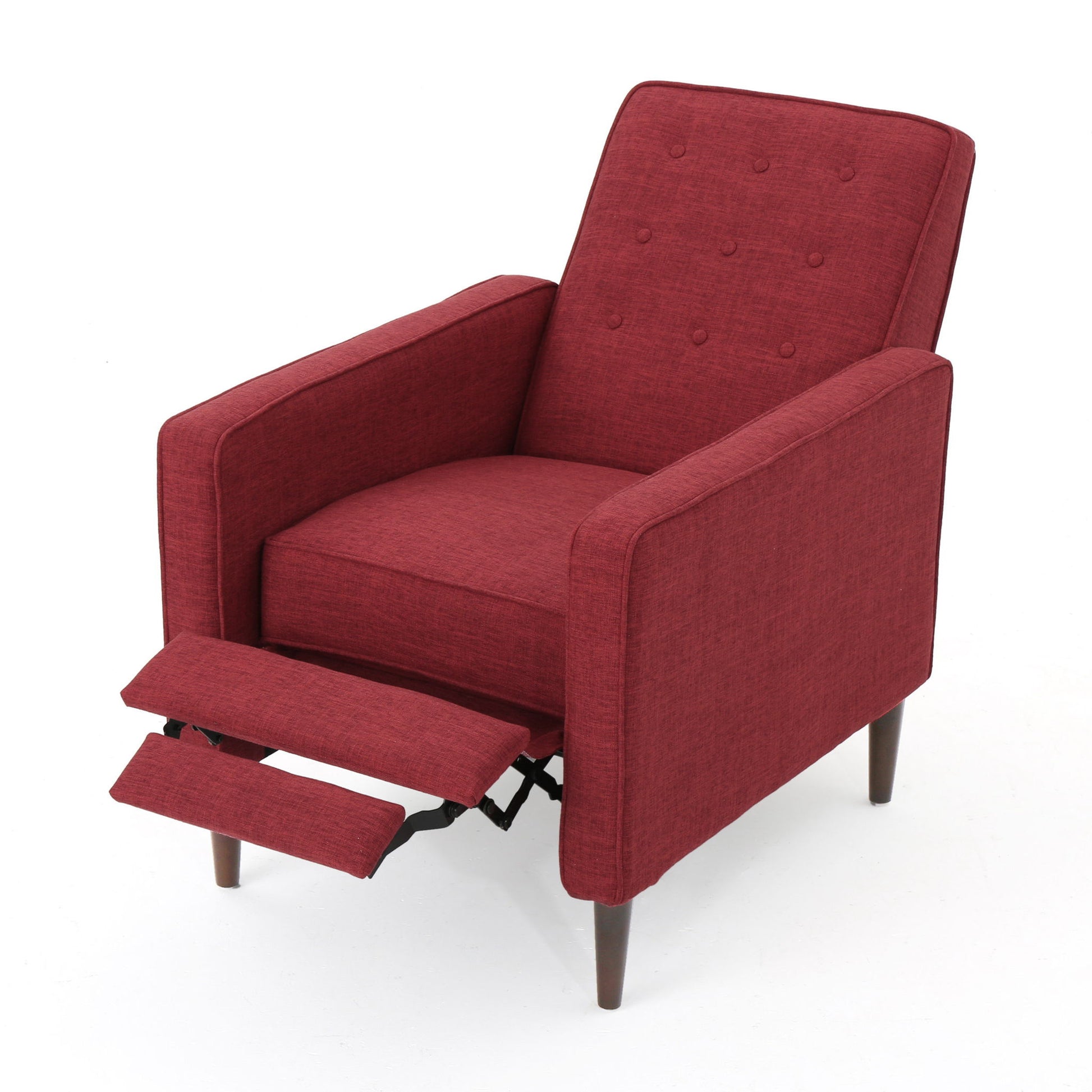 Mid-Century Modern Recliner With Button Tufted Waffle Stitch - Best Buy Furniture