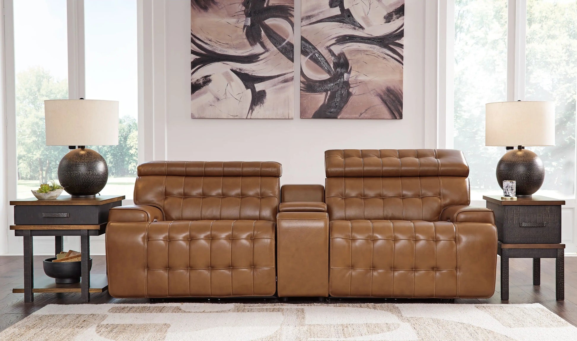 Temmpton - Power Reclining Sectional - Best Buy Furniture