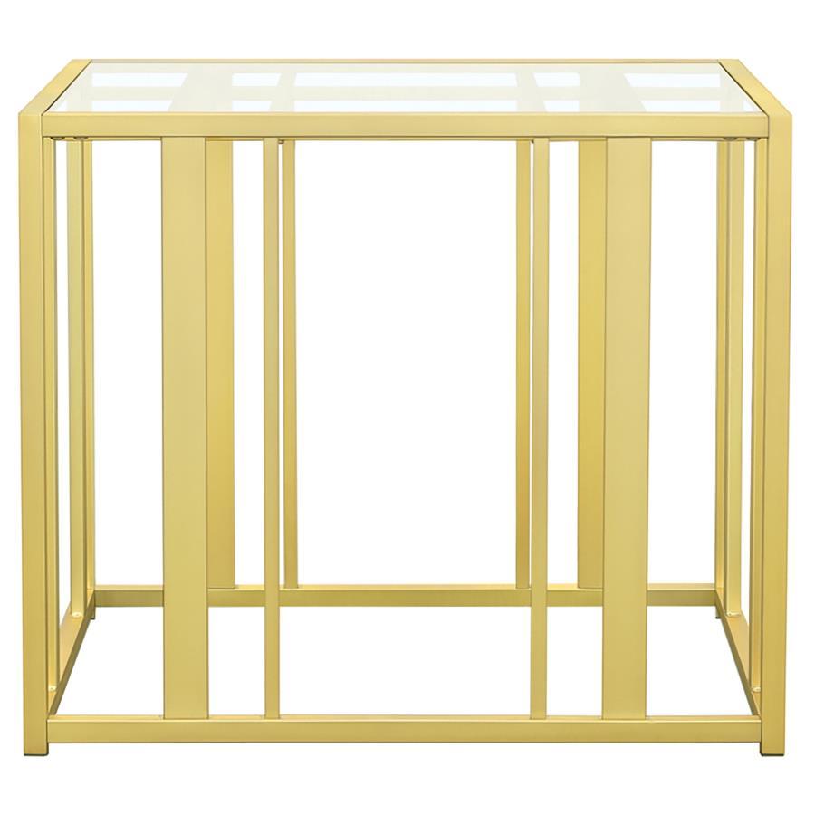 Adri - Rectangular Glass Top Side End Table - Best Buy Furniture
