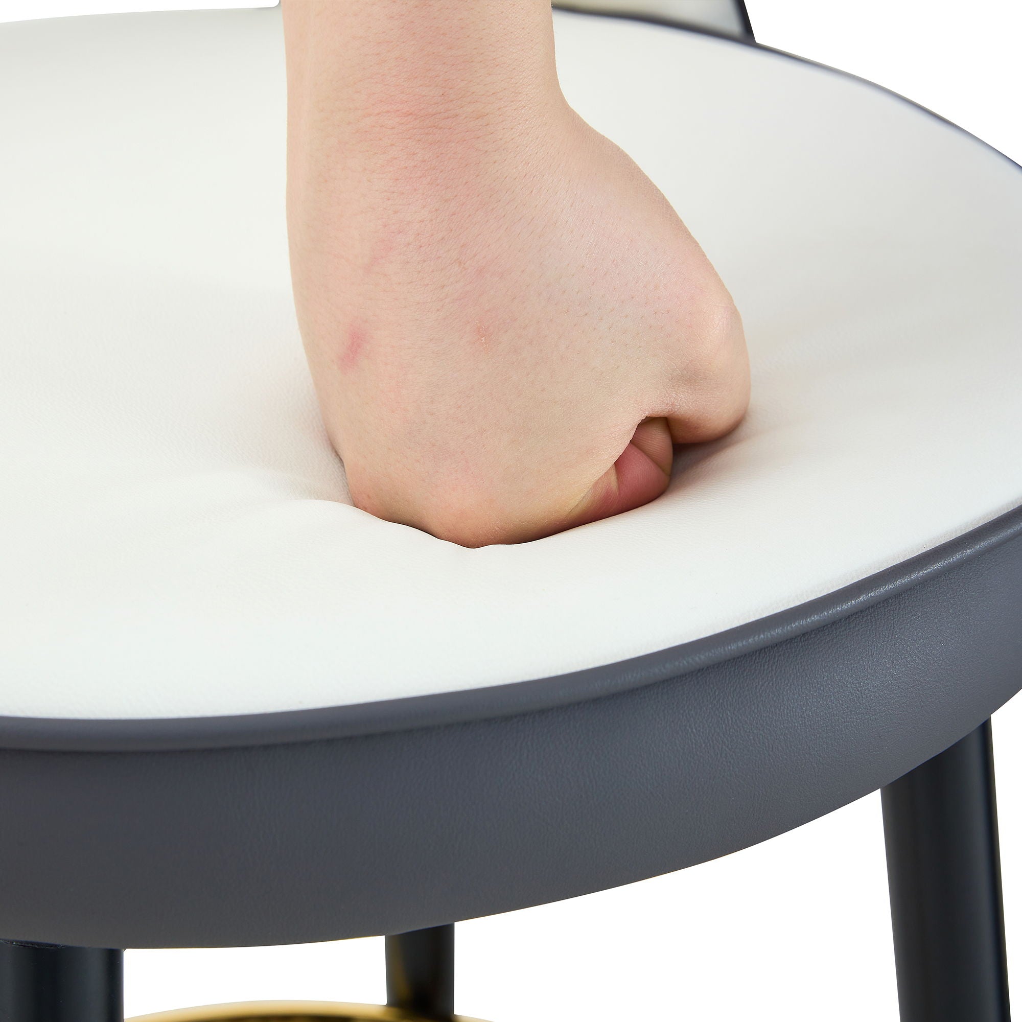 Upholstered Rotatable Bar Chair With Metal Legs For Dining Room - Best Buy Furniture