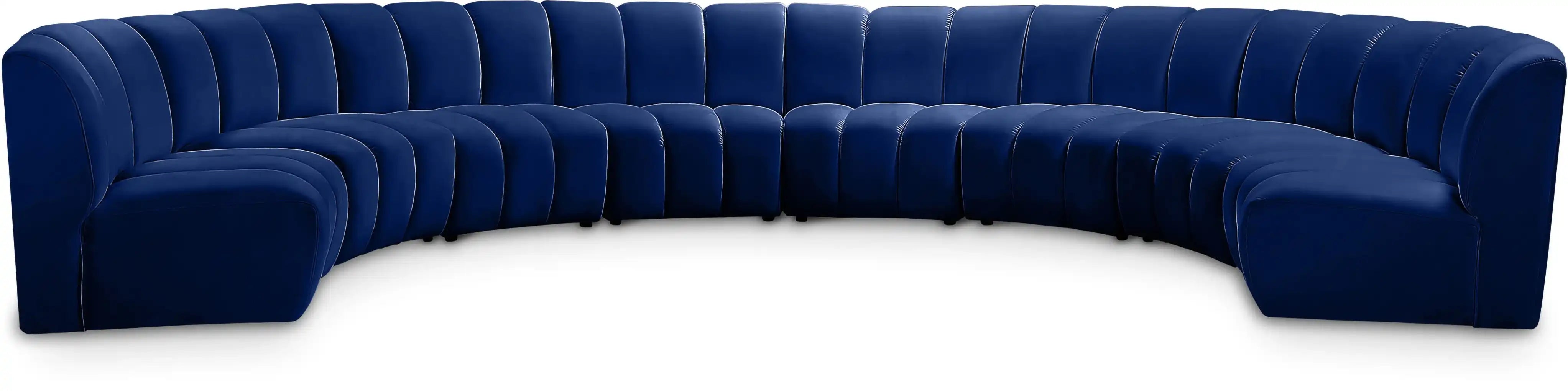 Infinity - 8 Piece Velvet Modular Sectional - Best Buy Furniture