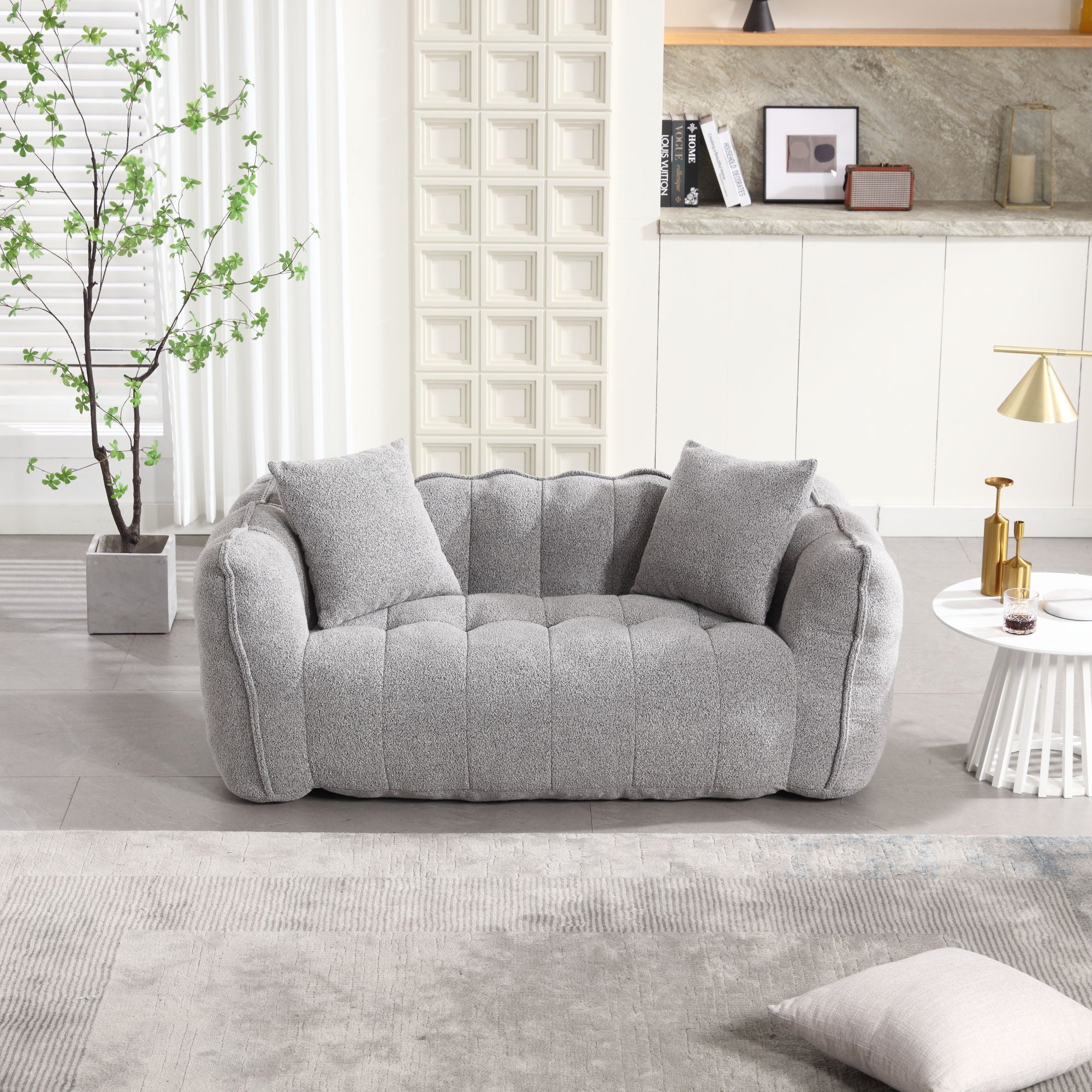 Cozy Beanbag Chair With High Resilience Foam Core For 2 - Best Buy Furniture