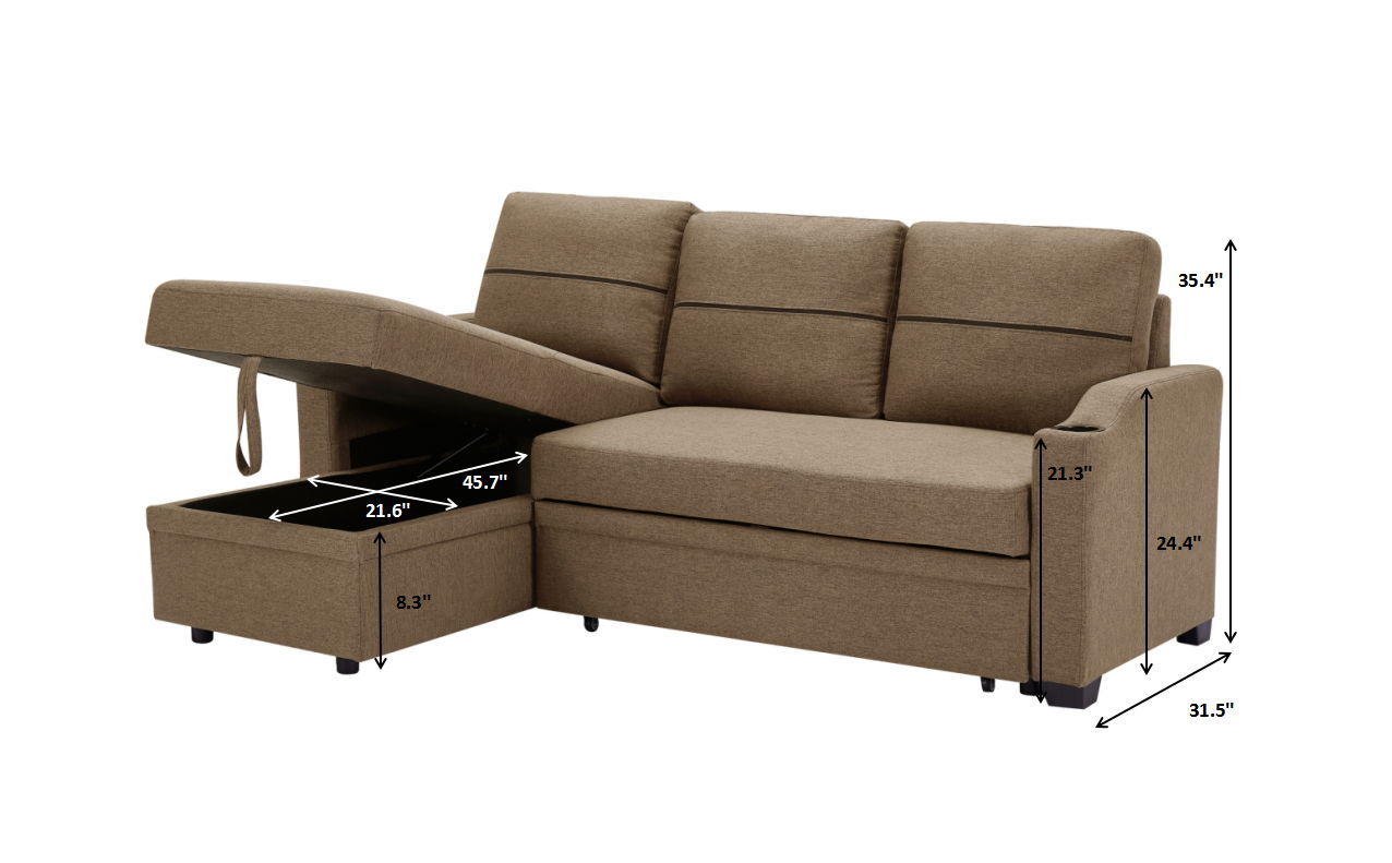 Broaching Pull-Out Storage Sofa - Best Buy Furniture