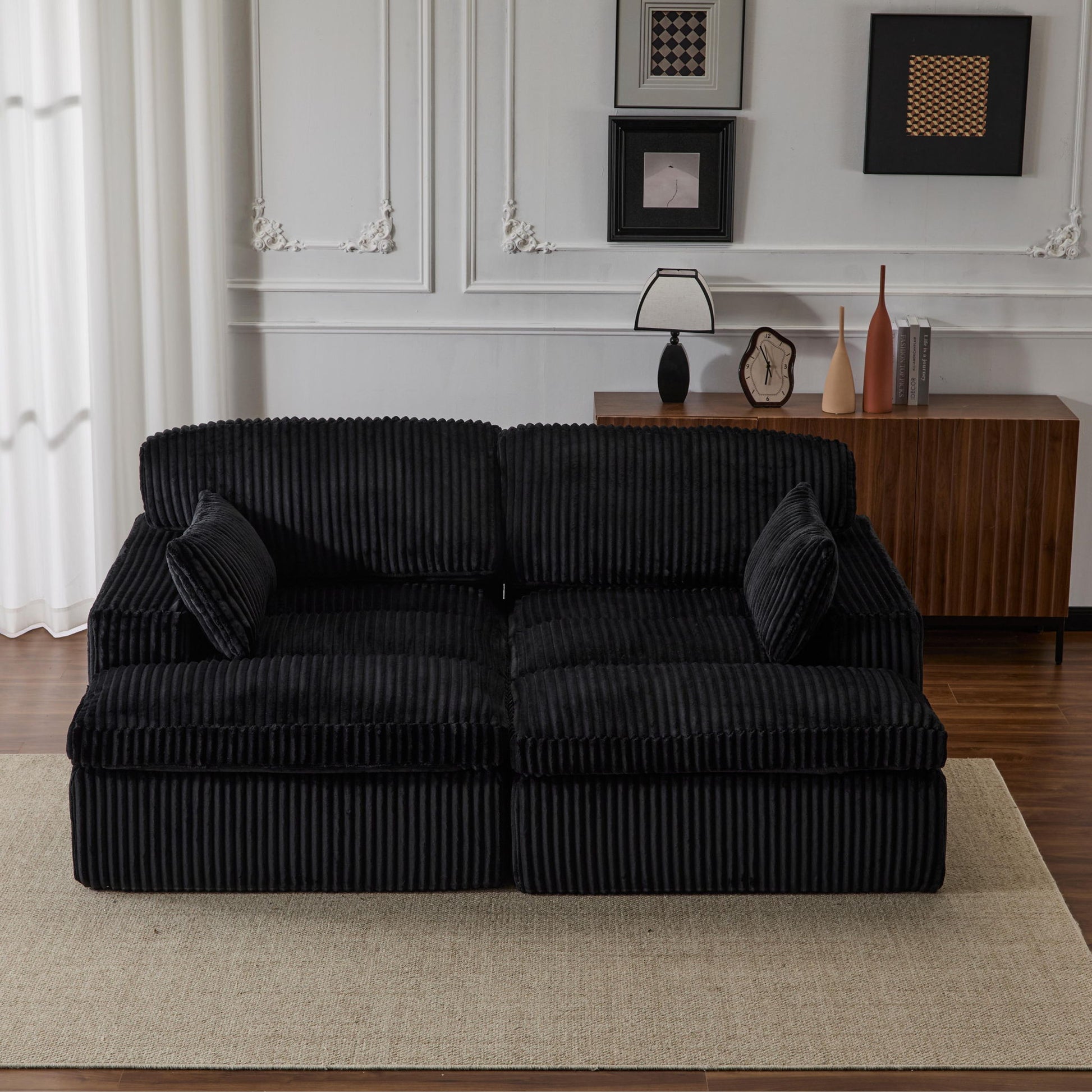 Double Chaise Lounge Chair, Oversized Upholstered Sleeper Cloud Couch - Best Buy Furniture