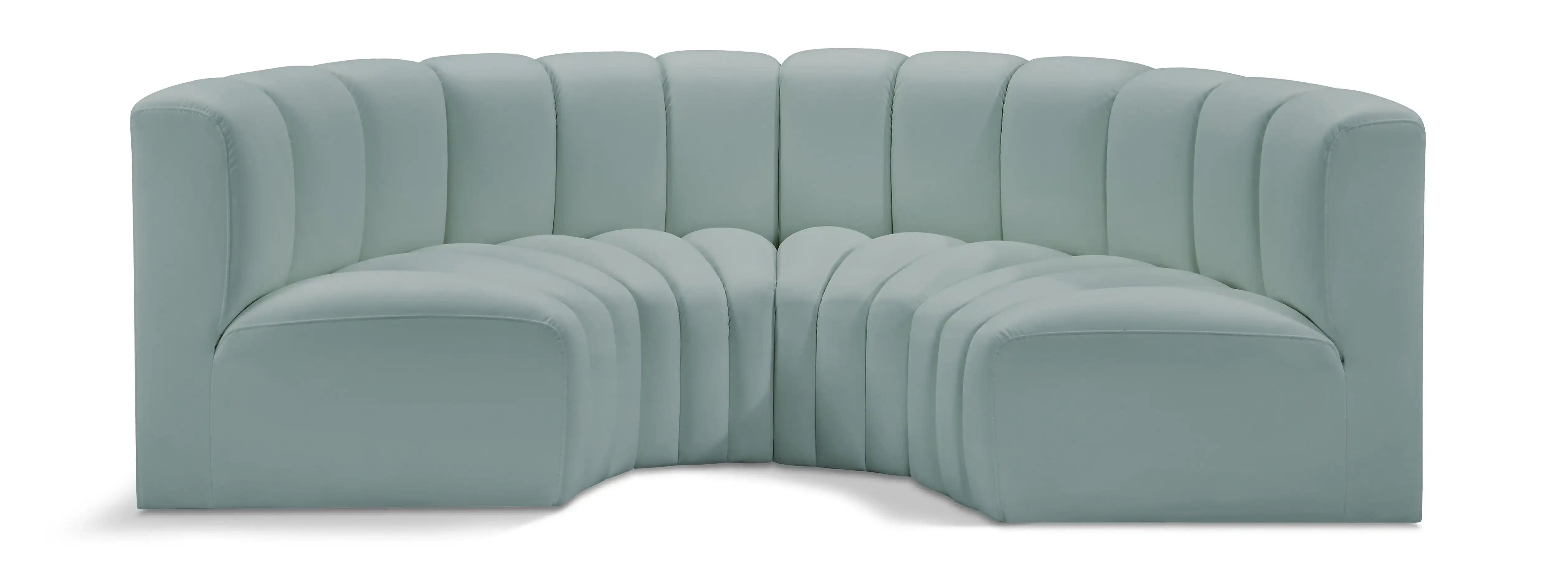 Arc - Faux Leather 4 Piece U-Shaped Modular Sofa - Best Buy Furniture