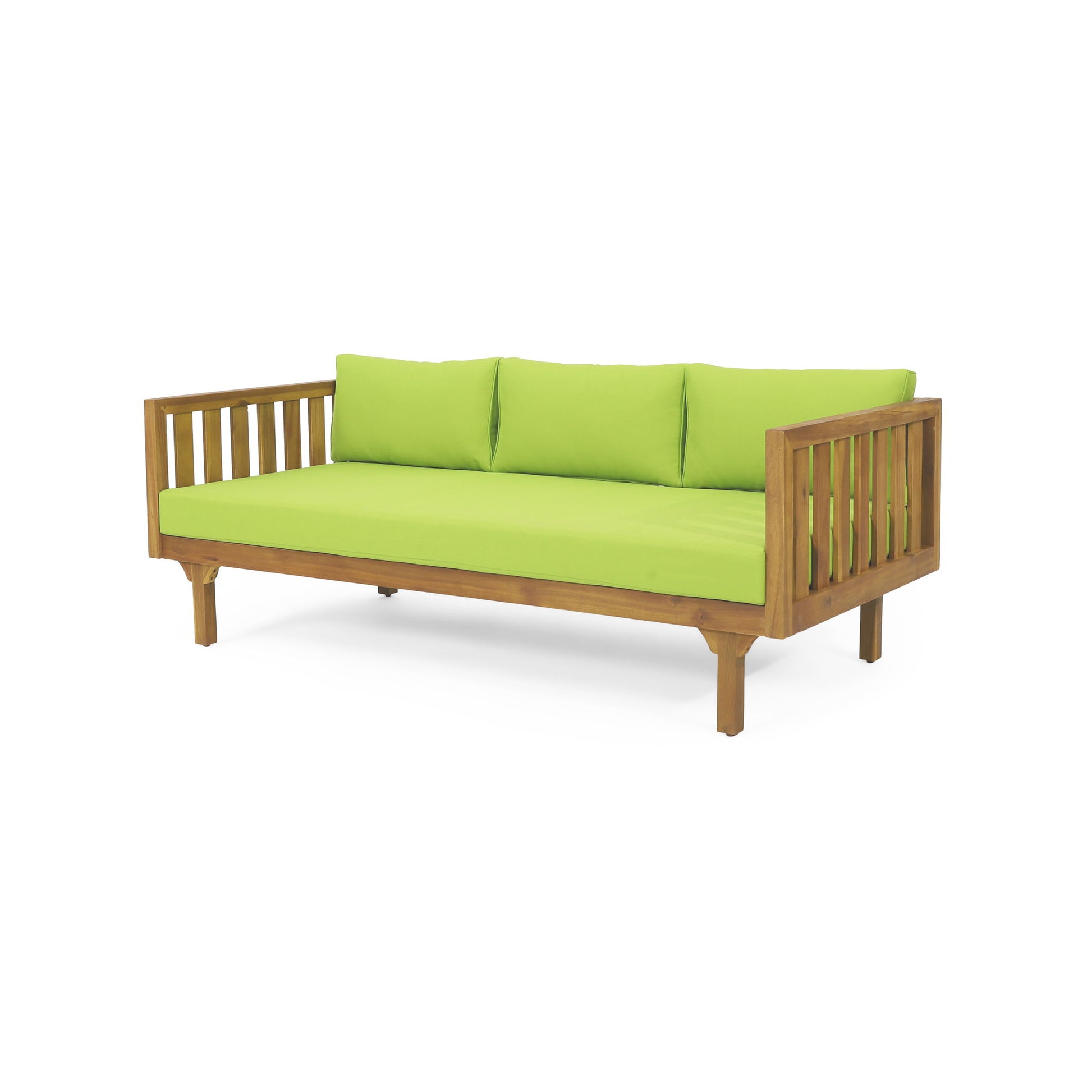 Claremont - 3 Seater Daybed Teak Acacia Wood Water Resistant Cushions - Best Buy Furniture