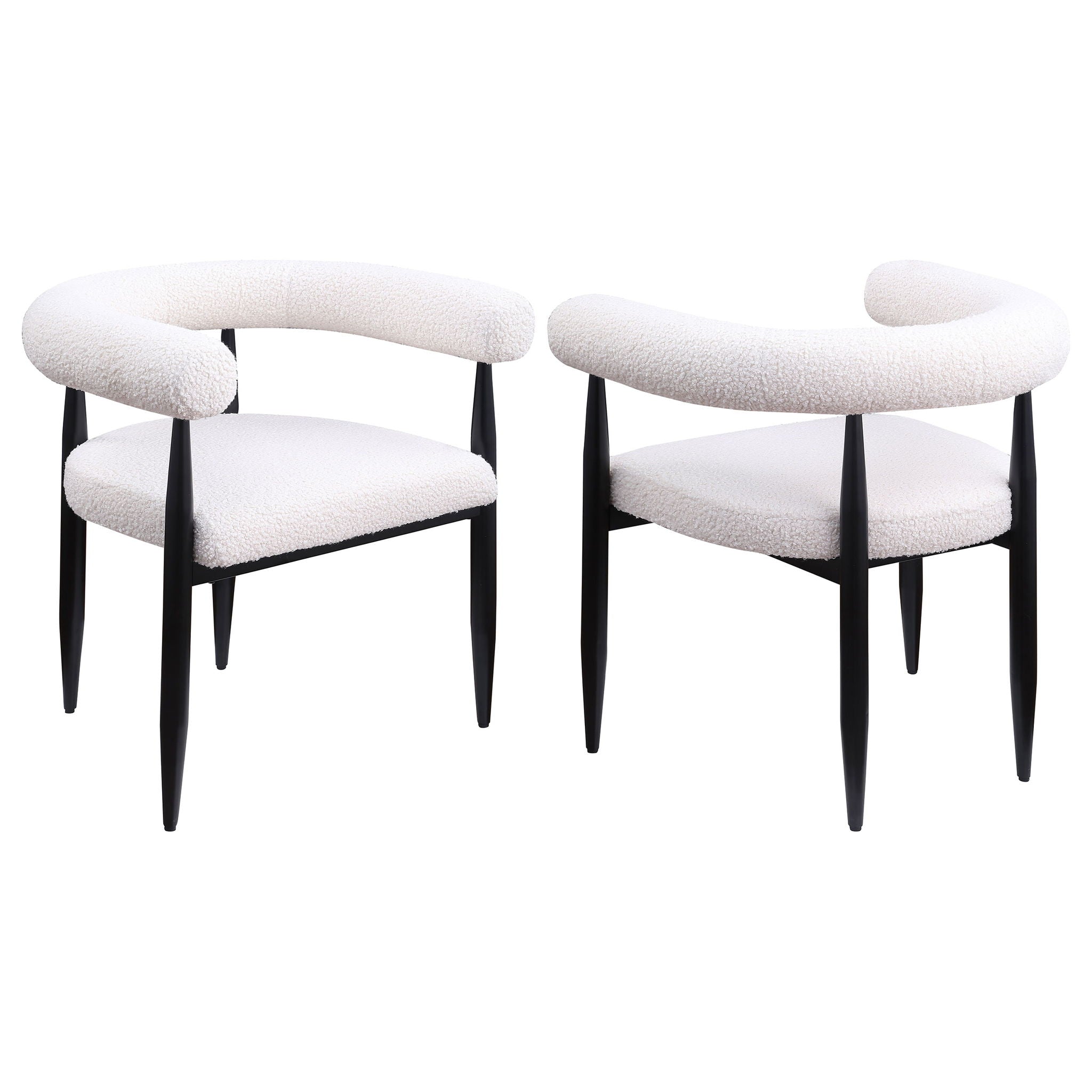 Dunmore - Boucle Upholstered Dining Arm Chair (Set of 2) - Best Buy Furniture