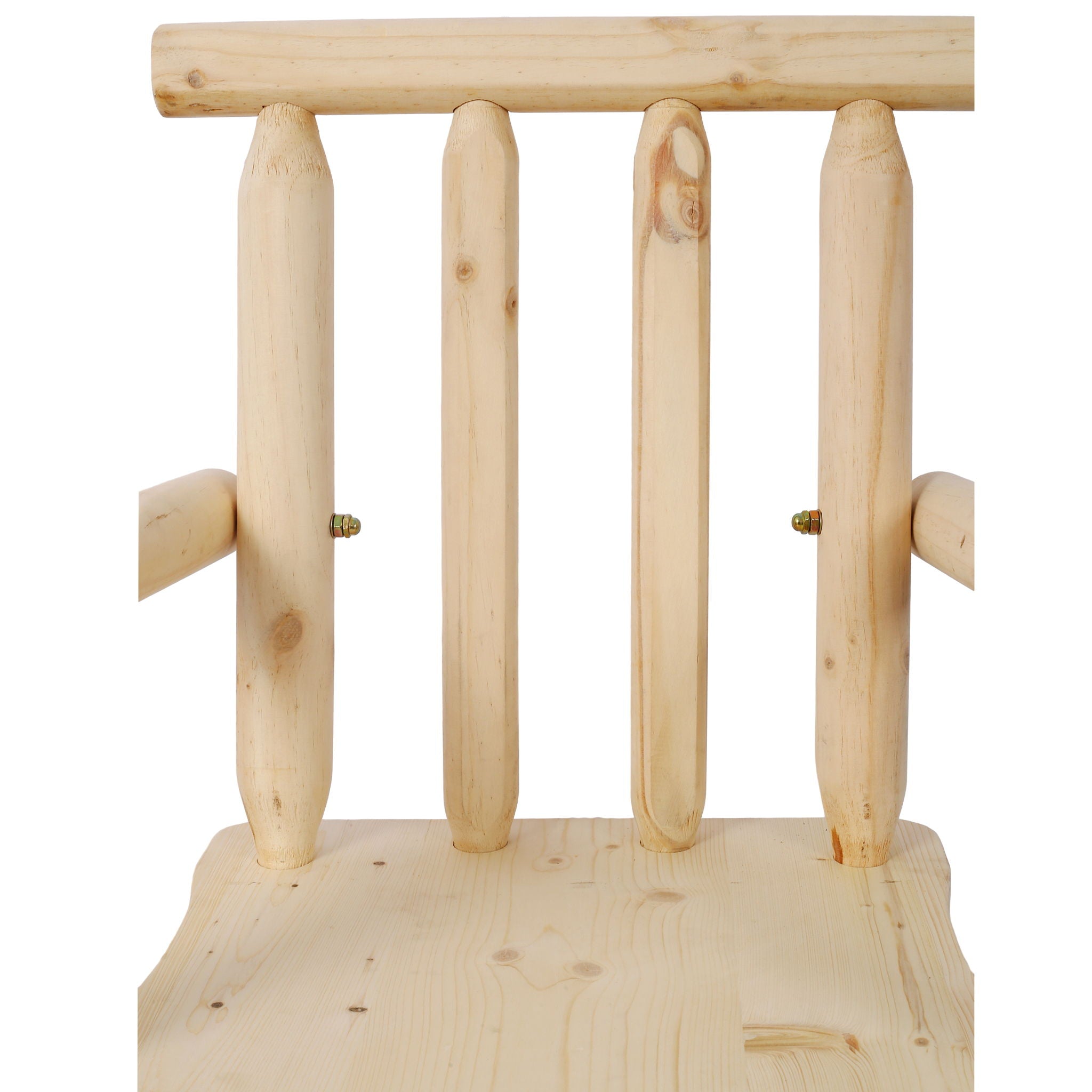 Rustic Bar Stool, Fir Wood Construction, Wide Armrest - Best Buy Furniture