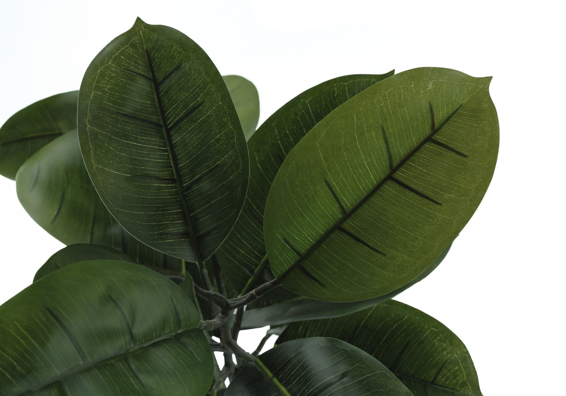 52" Tall, Artificial Plant, Rubber Tree, Indoor, Faux, Fake, Floor, Greenery, Potted, Real Touch, Decorative - Green / Black - Best Buy Furniture