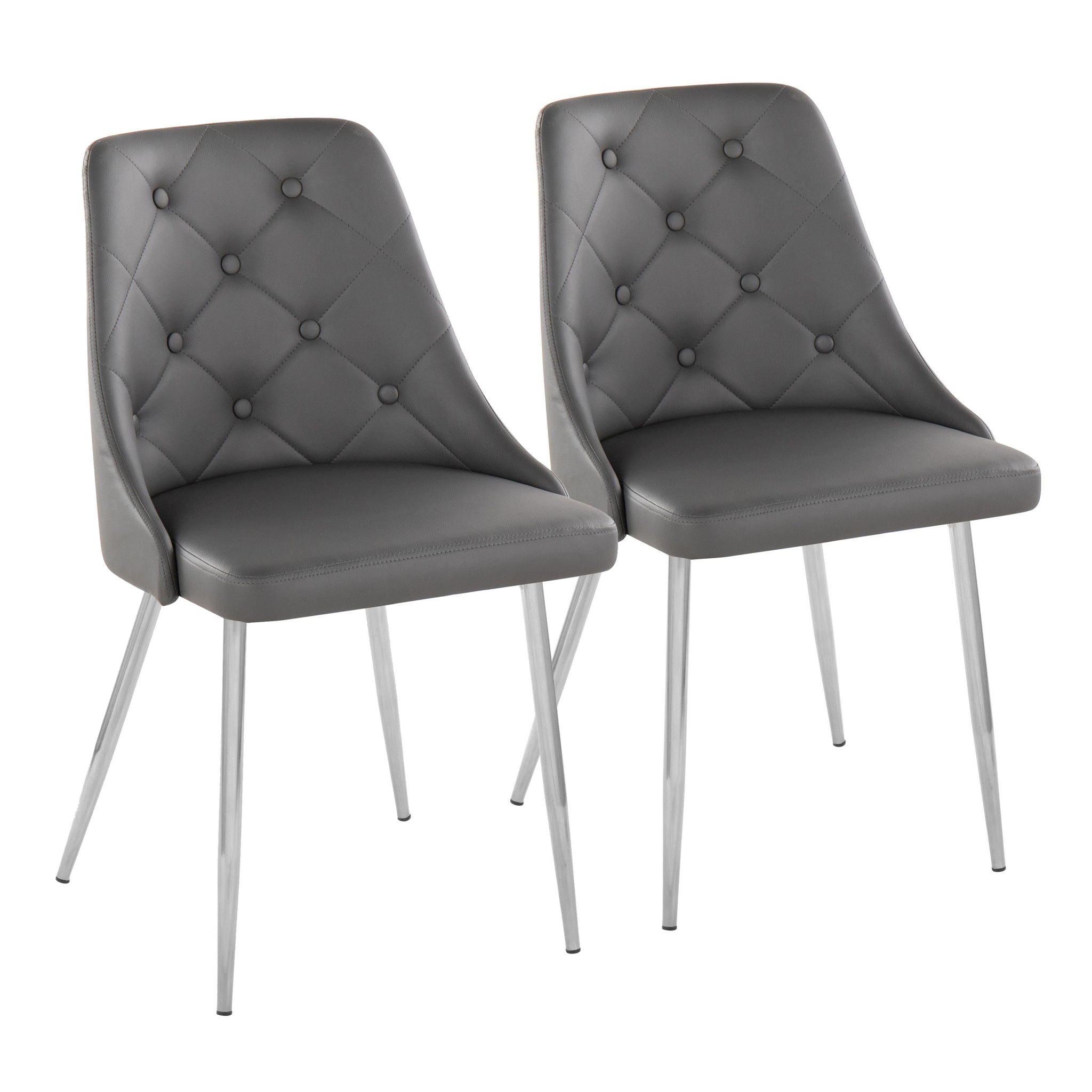 Marche - Contemporary Dining Chair With Metal Legs (Set of 2) - Best Buy Furniture