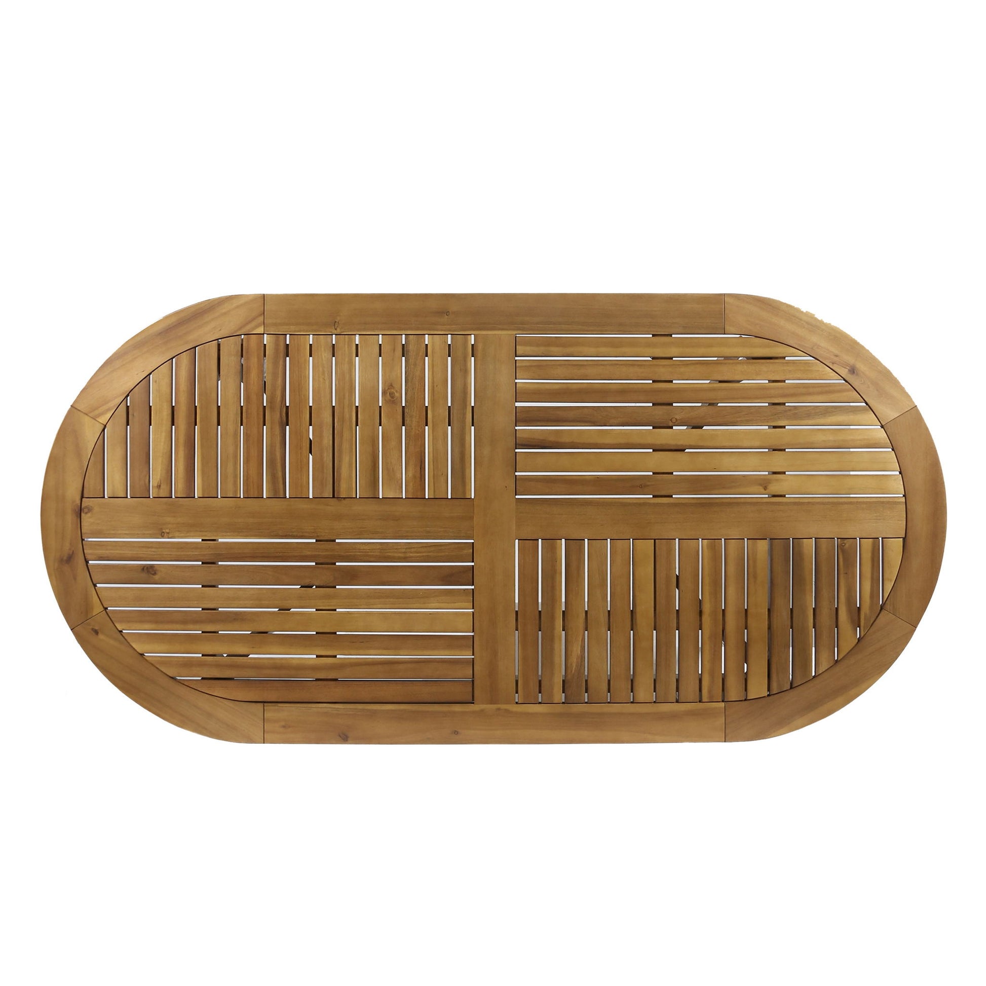 Outdoor Table With Smooth Lines, Slat Top - Best Buy Furniture