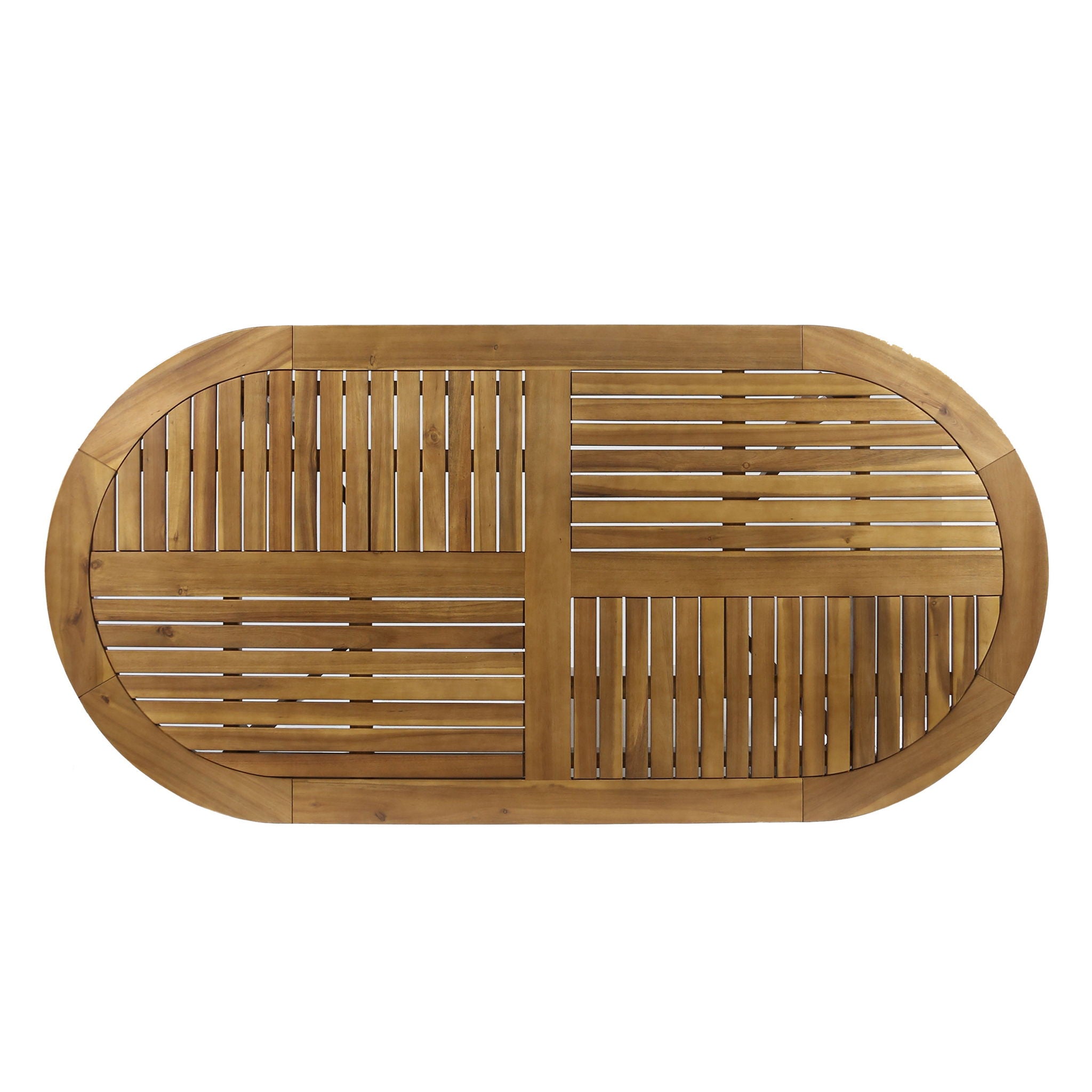 Outdoor Table With Smooth Lines, Slat Top - Best Buy Furniture