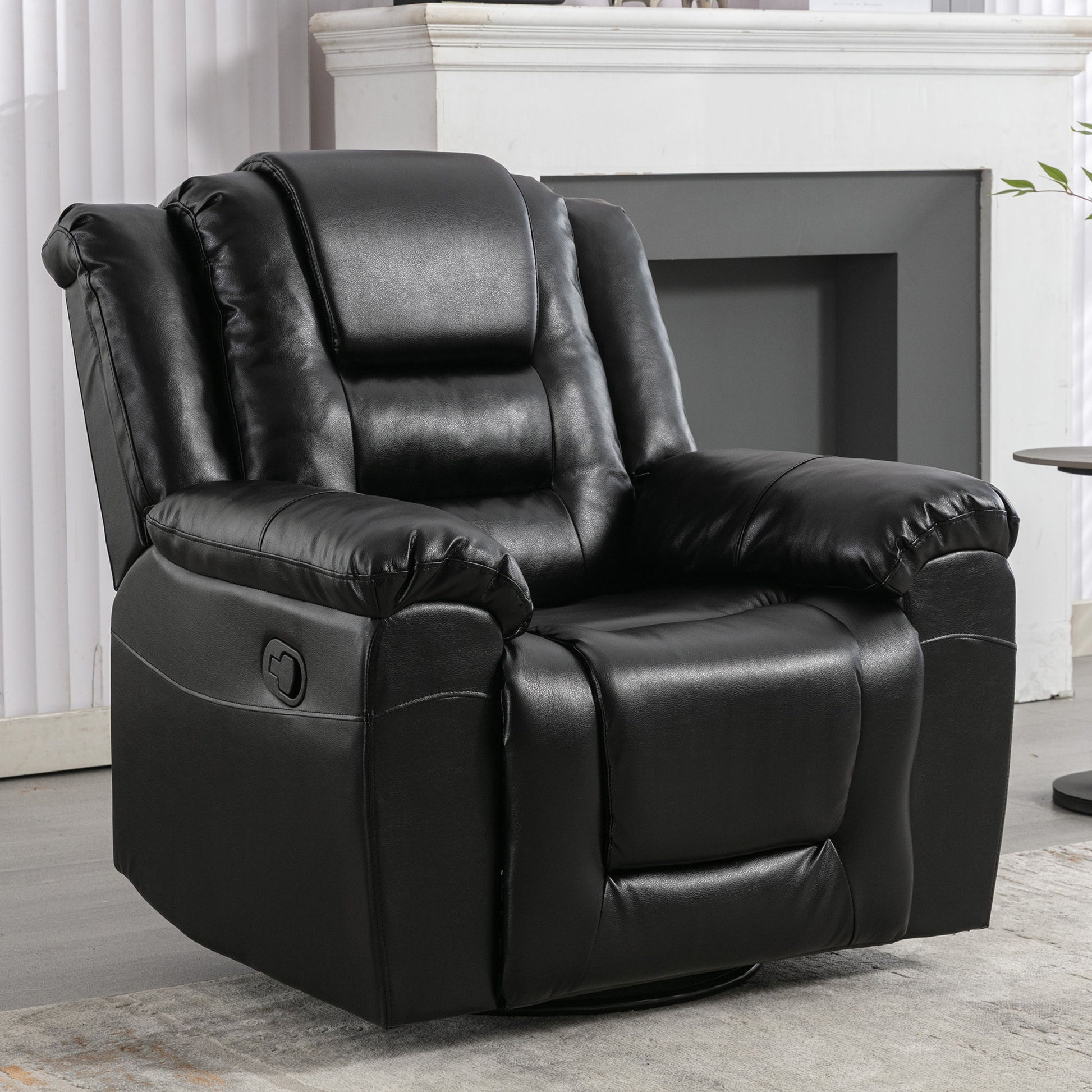 Home Theater Recliner Set Manual Recliner Chair With Wide Armrest, Two Built-In Cup Holders For Living Room - Best Buy Furniture