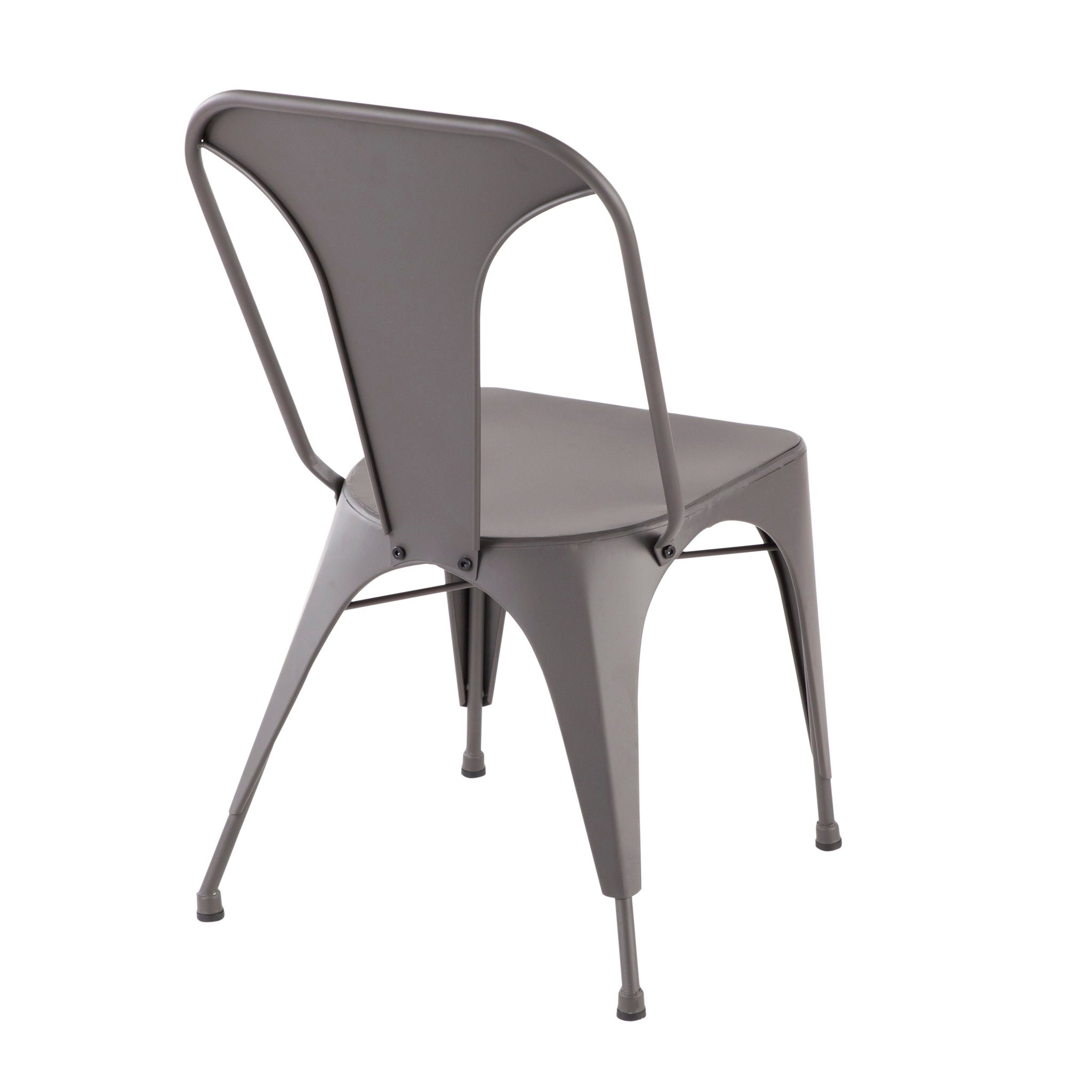 Austin - Industrial Dining Chair (Set of 2) - Matte Gray - Best Buy Furniture