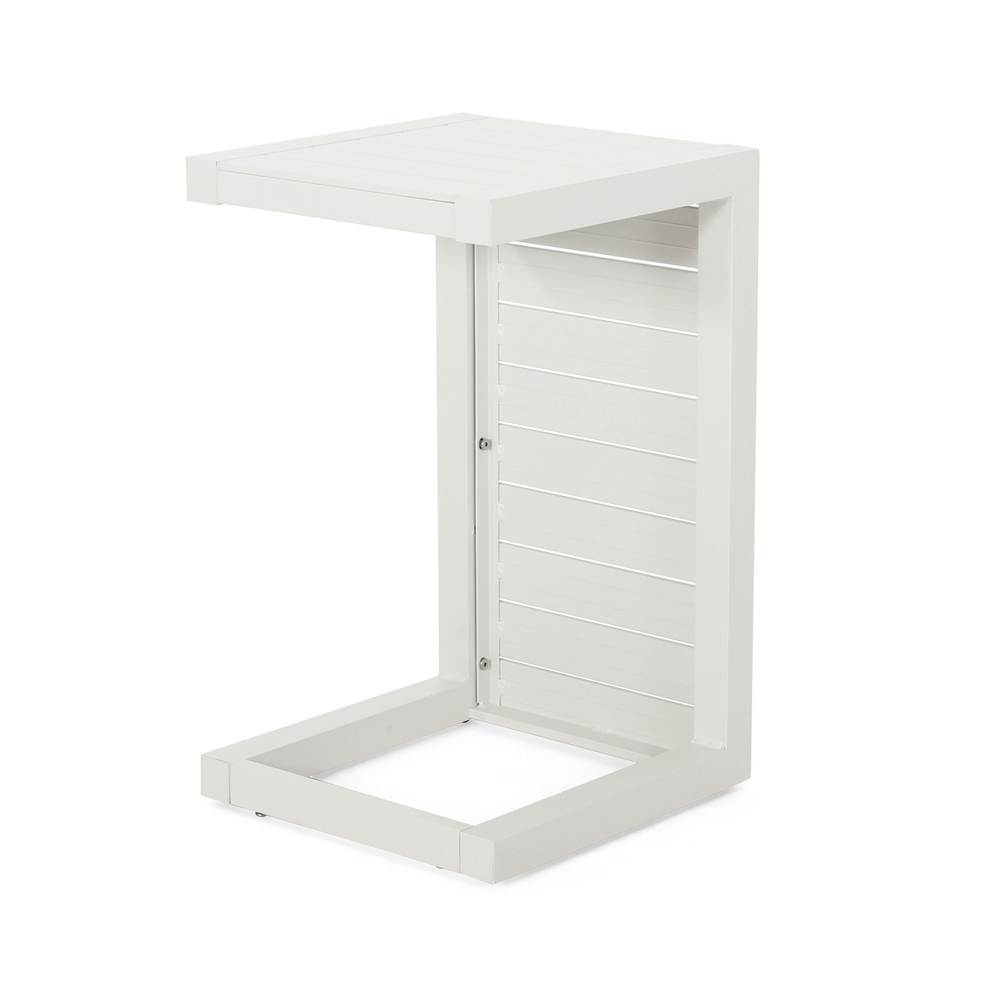 Aluminum Outdoor C - Shaped Side Table For Patio - Best Buy Furniture