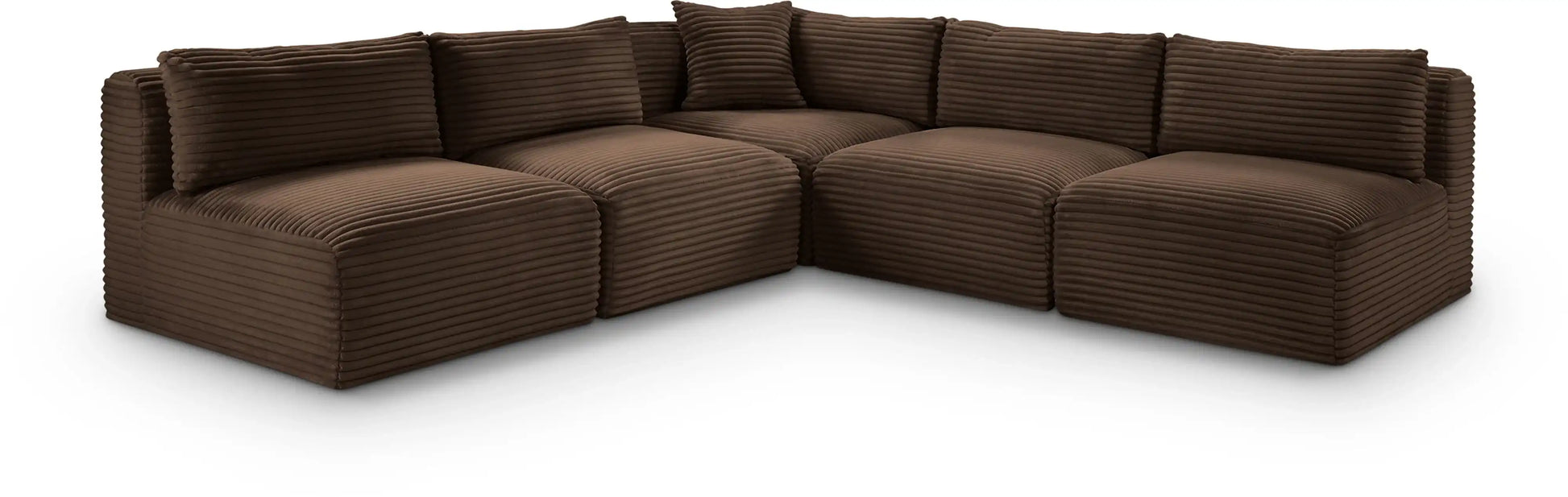 Shaggy - 5 Piece Modular Corner Armless Sectional - Best Buy Furniture
