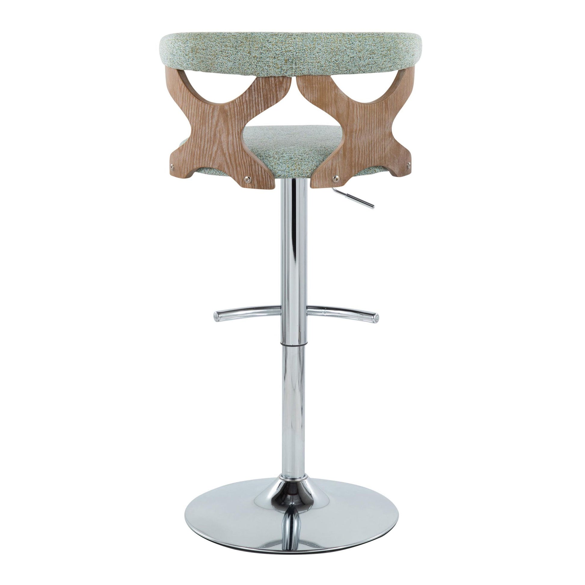 Gardenia - Contemporary Adjustable Barstool With Swivel / Rounded T Footrest (Set of 2) - Best Buy Furniture