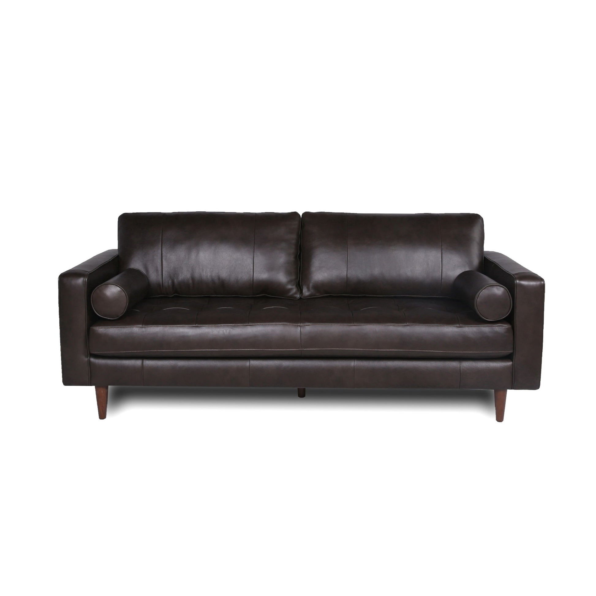 Mid-Century Tufted, Leather Sofa - Best Buy Furniture