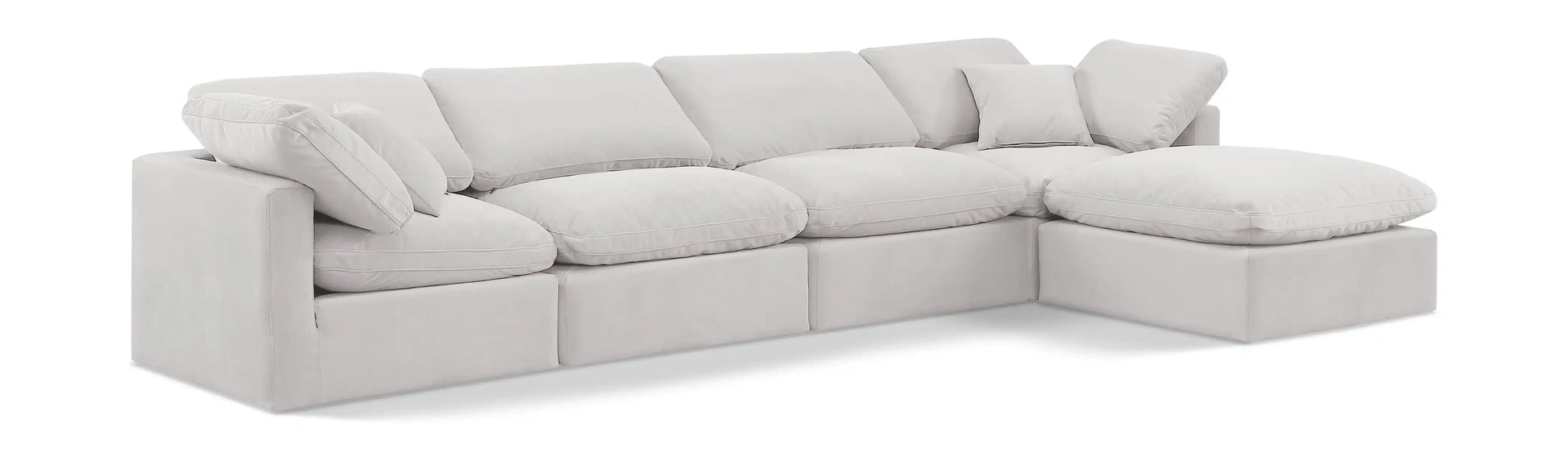 Indulge - Velvet 5 Piece Modular Sectional With Chaise - Best Buy Furniture