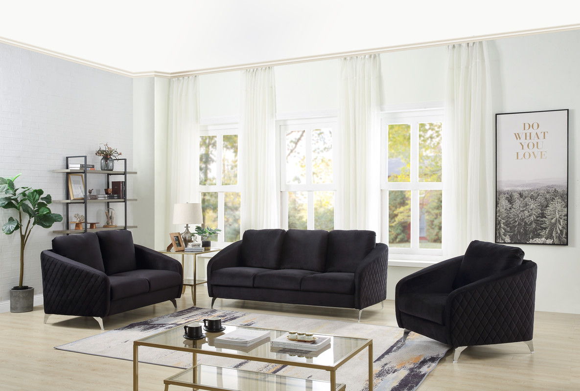 Sofia - Velvet Fabric Living Room Set - Best Buy Furniture