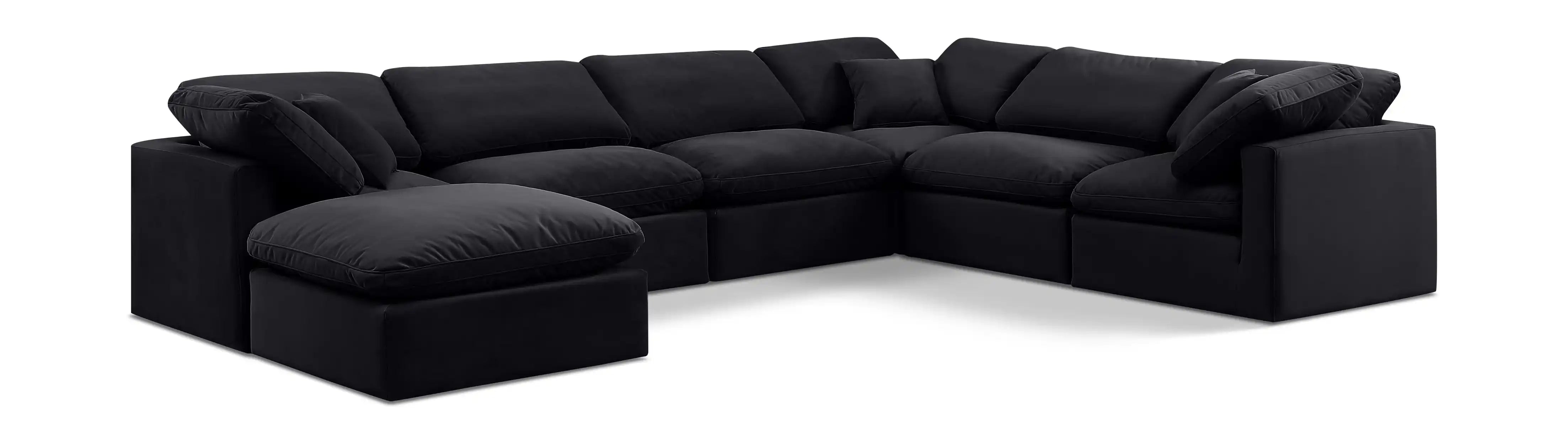 Indulge - Velvet 7 Piece Modular Sectional - Best Buy Furniture