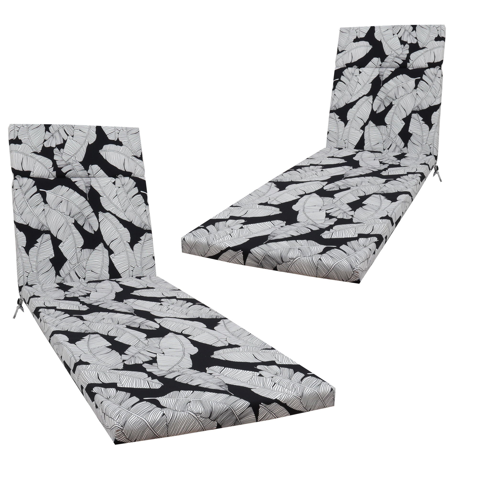 2 Piece Chaise Lounge Chair Cushion Set With Ties - Best Buy Furniture