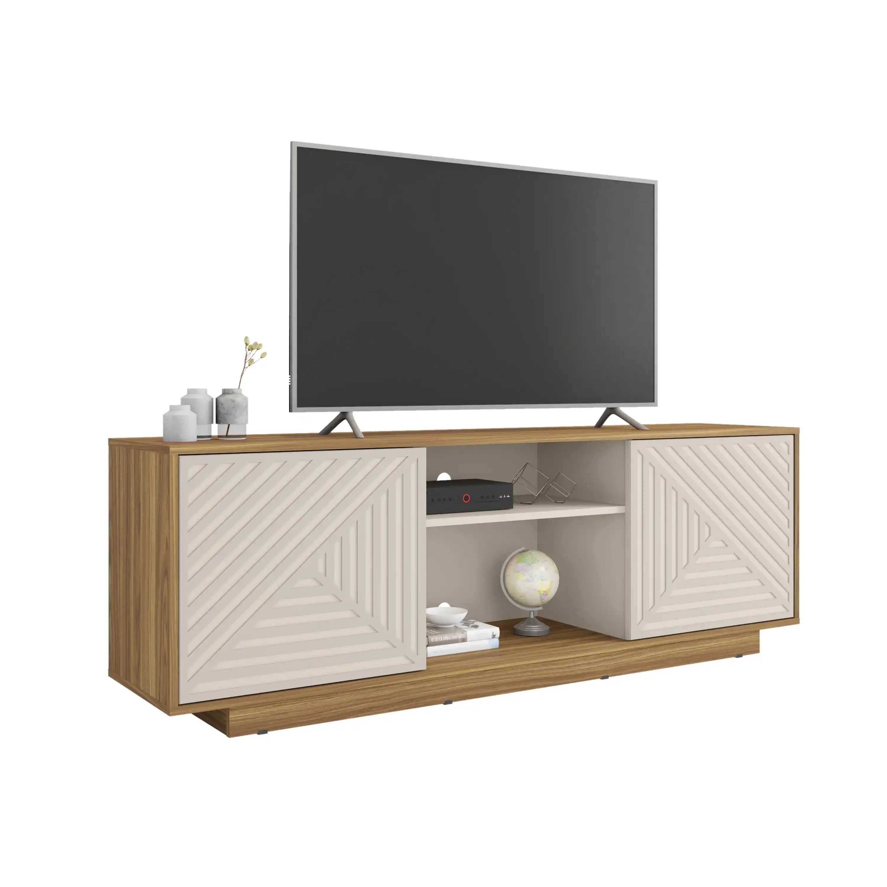 Haven & Co Light Oak Modern TV Stand - Best Buy Furniture
