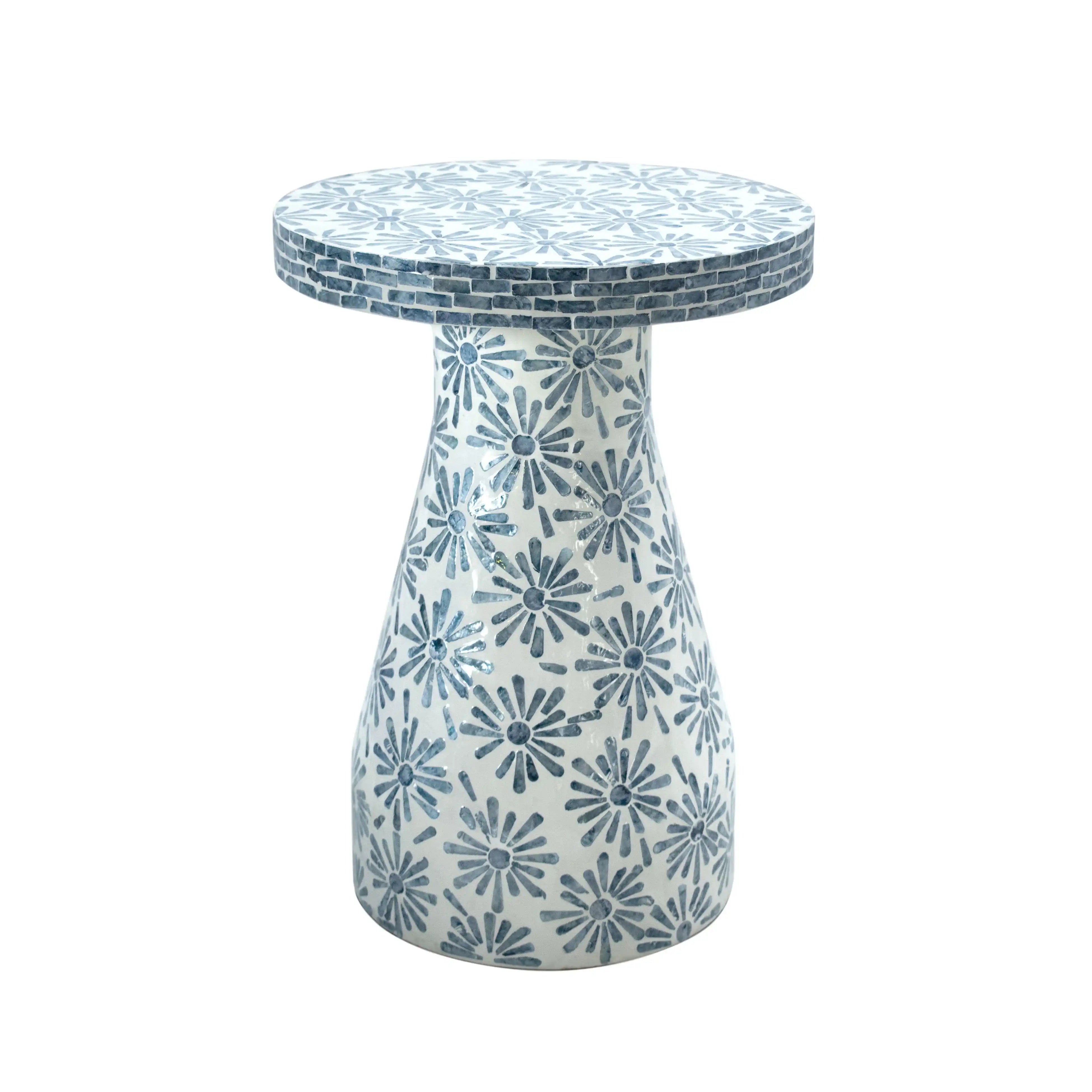 Halio - Checkered Shell Side Table - Best Buy Furniture